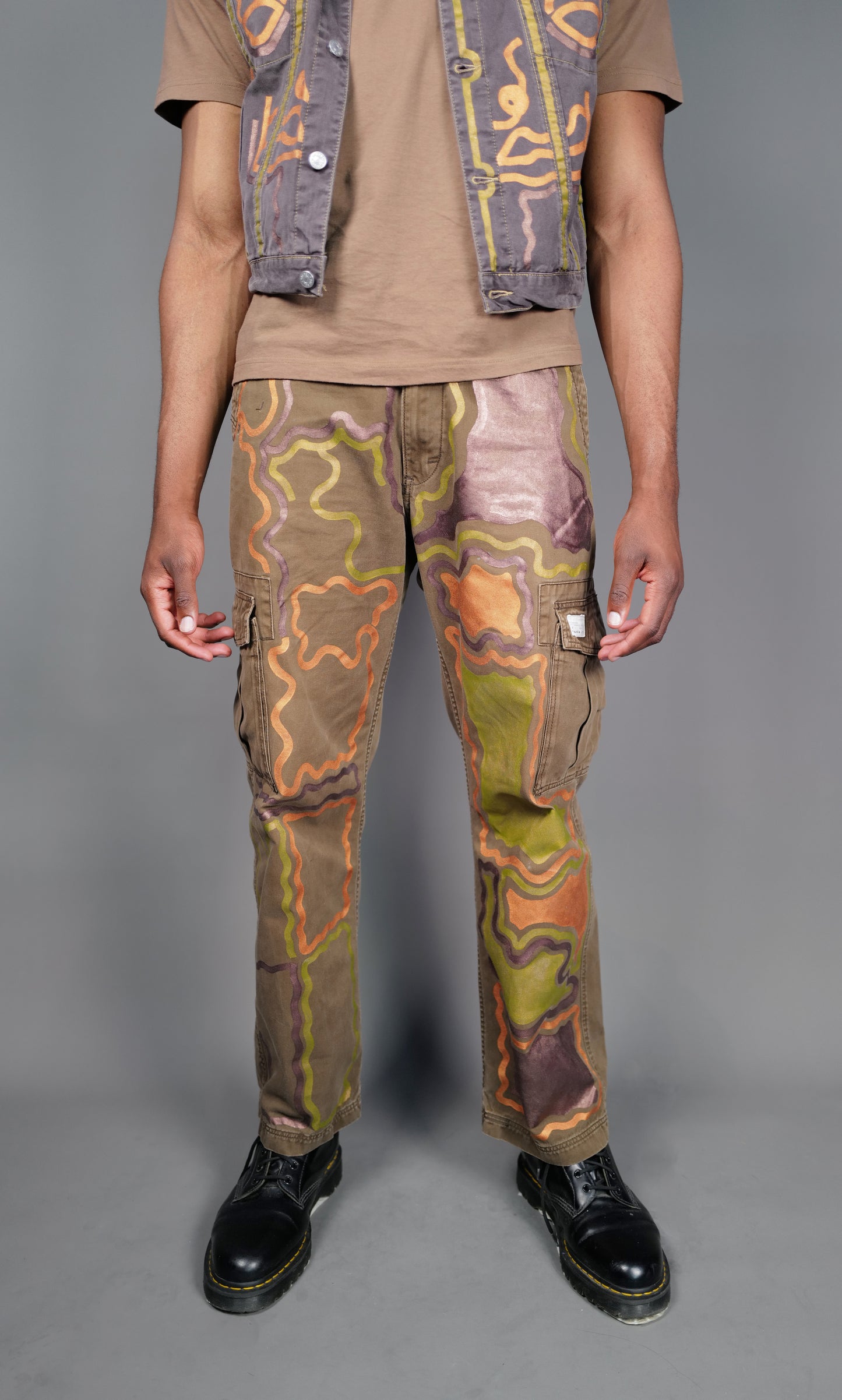 Pantalon Marron Levi's Vintage Upcycled by Josua Carvalho