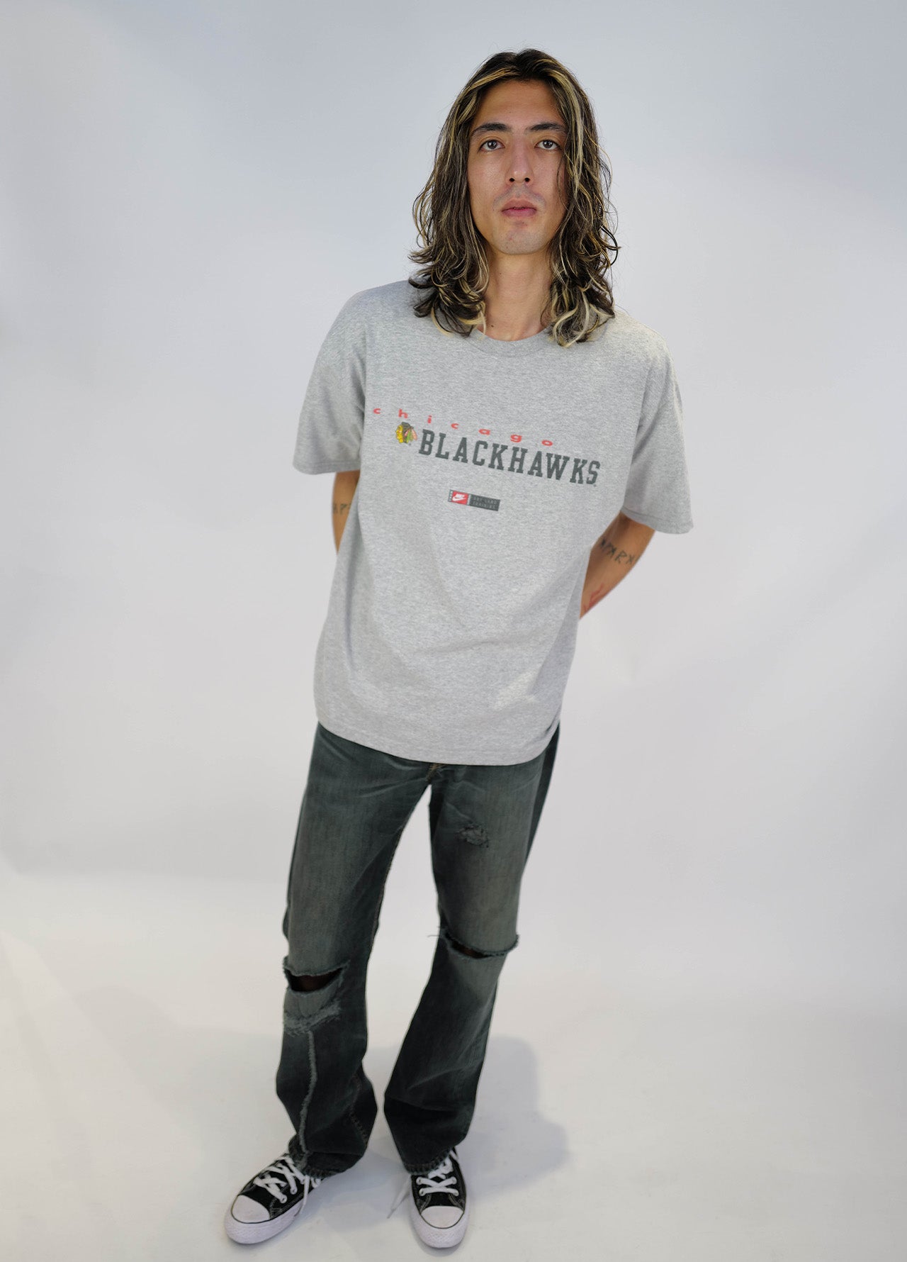 Tee-tshirt-teeshirt-Nike-Chicago-blackhawk-hockey-team-vintage-grey-gris-3