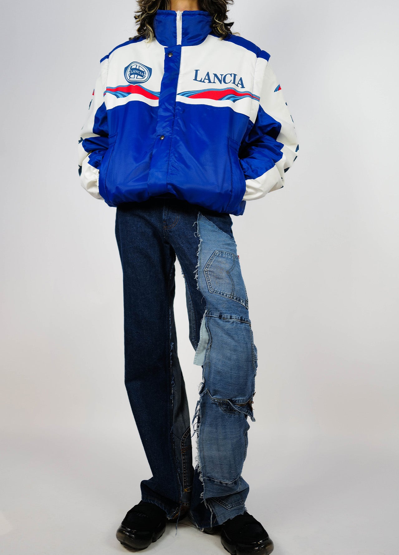 Veste-Jacket-Bombers-Lancia-Raceing-Race-Vintage-90-blue-bleu-red-rouge-6