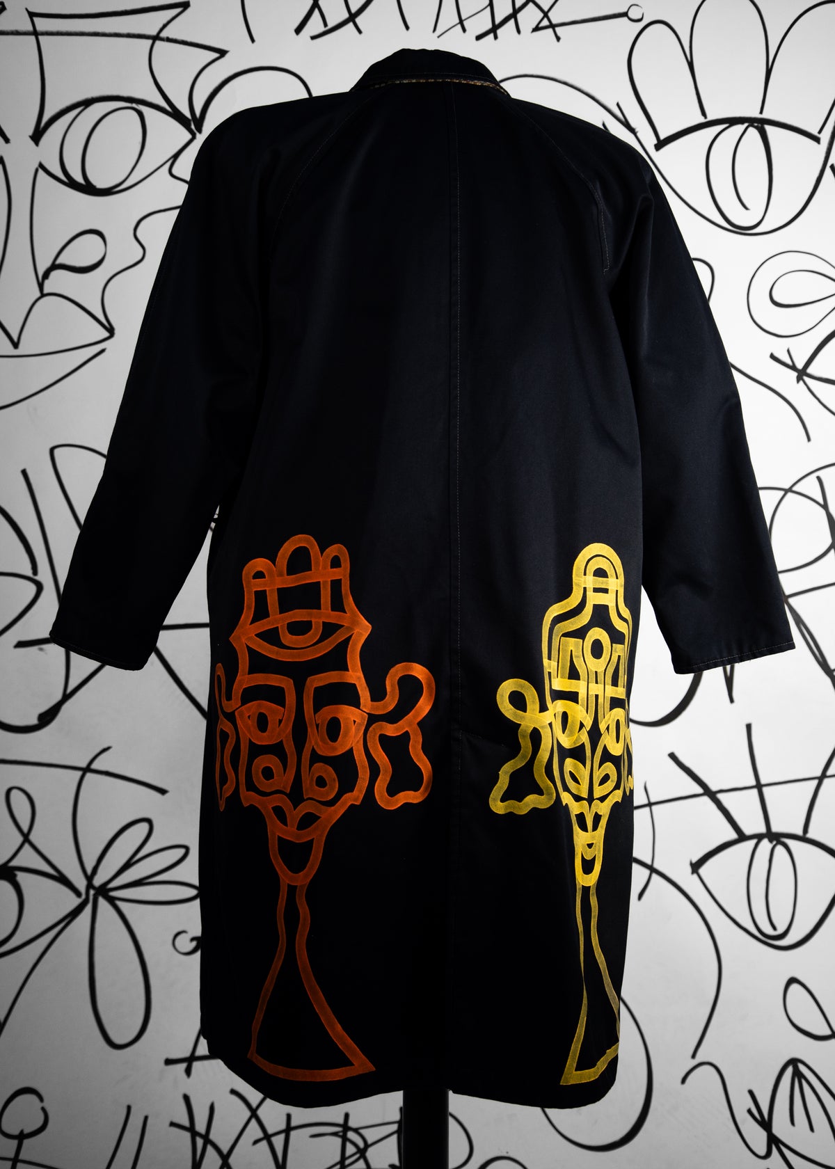#21 Trench Coat Navy Reversible Vintage Upcycled By Josua Carvalho