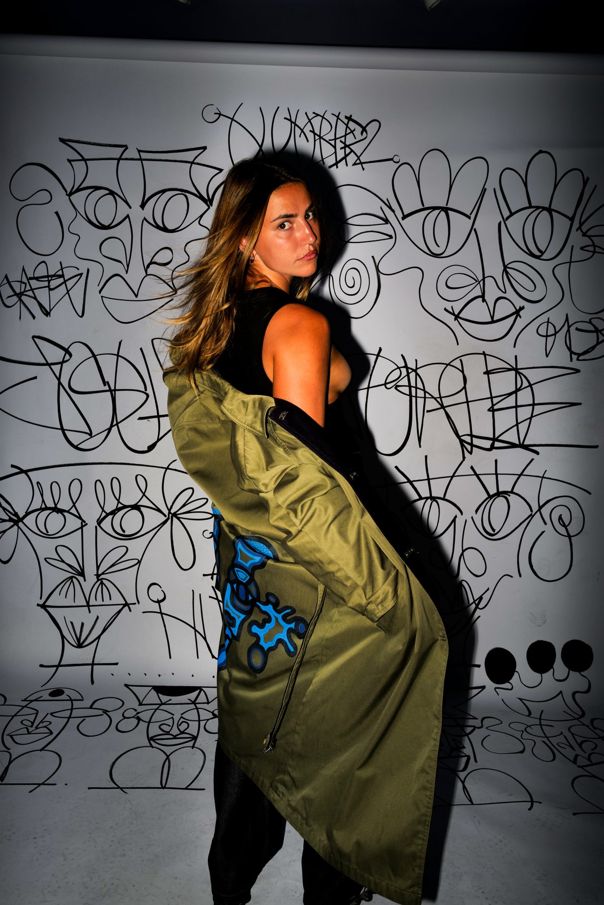 #22 Trench Coat Reversible Khaki Navy Vintage Upcycled by Josua Carvalho