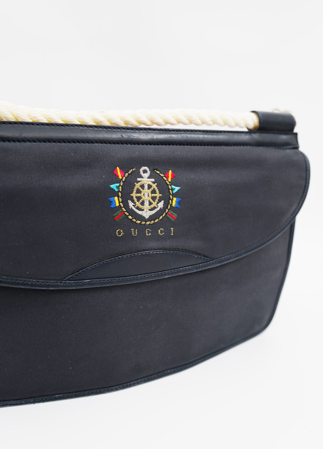 Sac Gucci Vintage bleu foncé