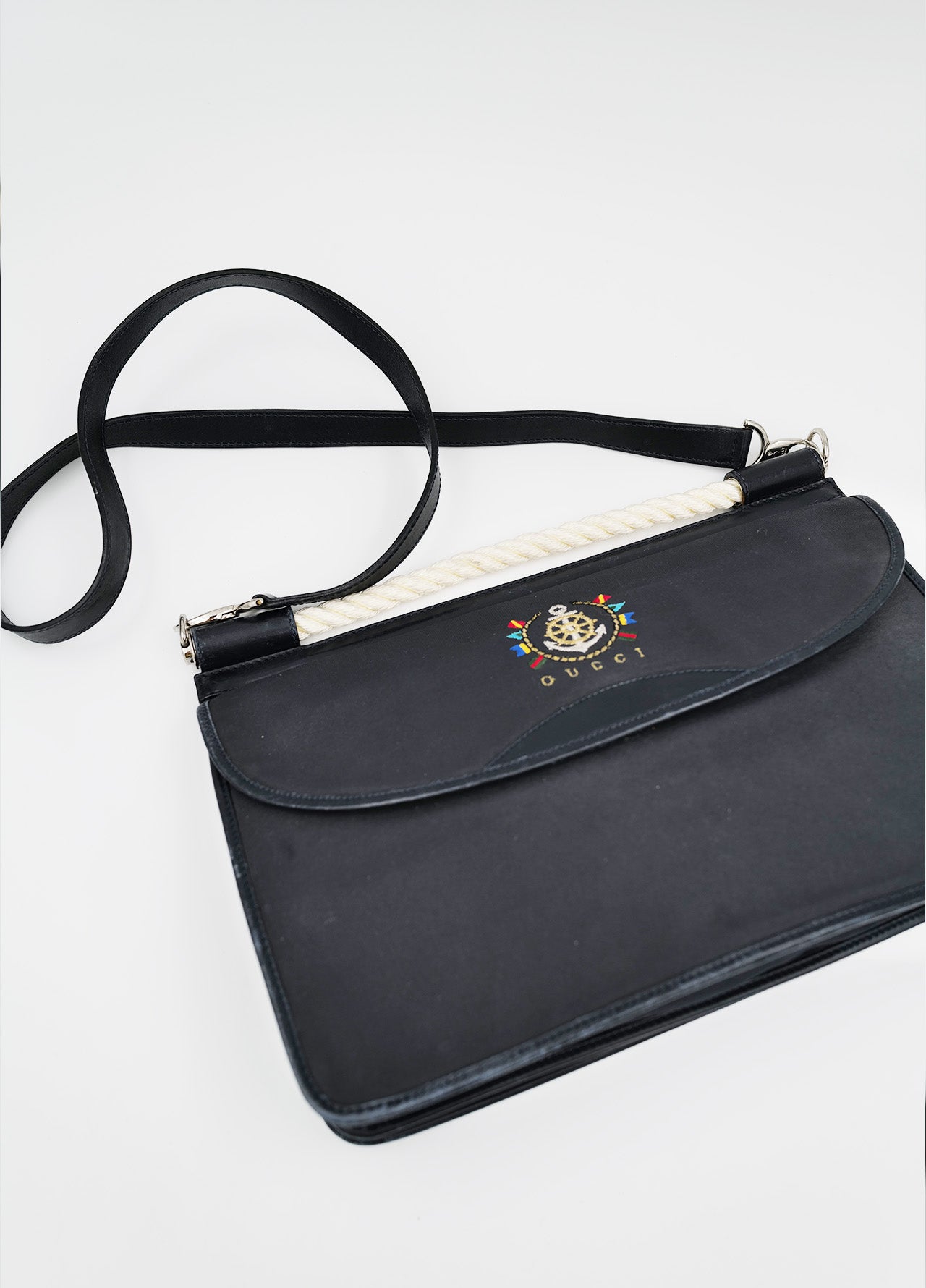 Sac Gucci Vintage bleu foncé