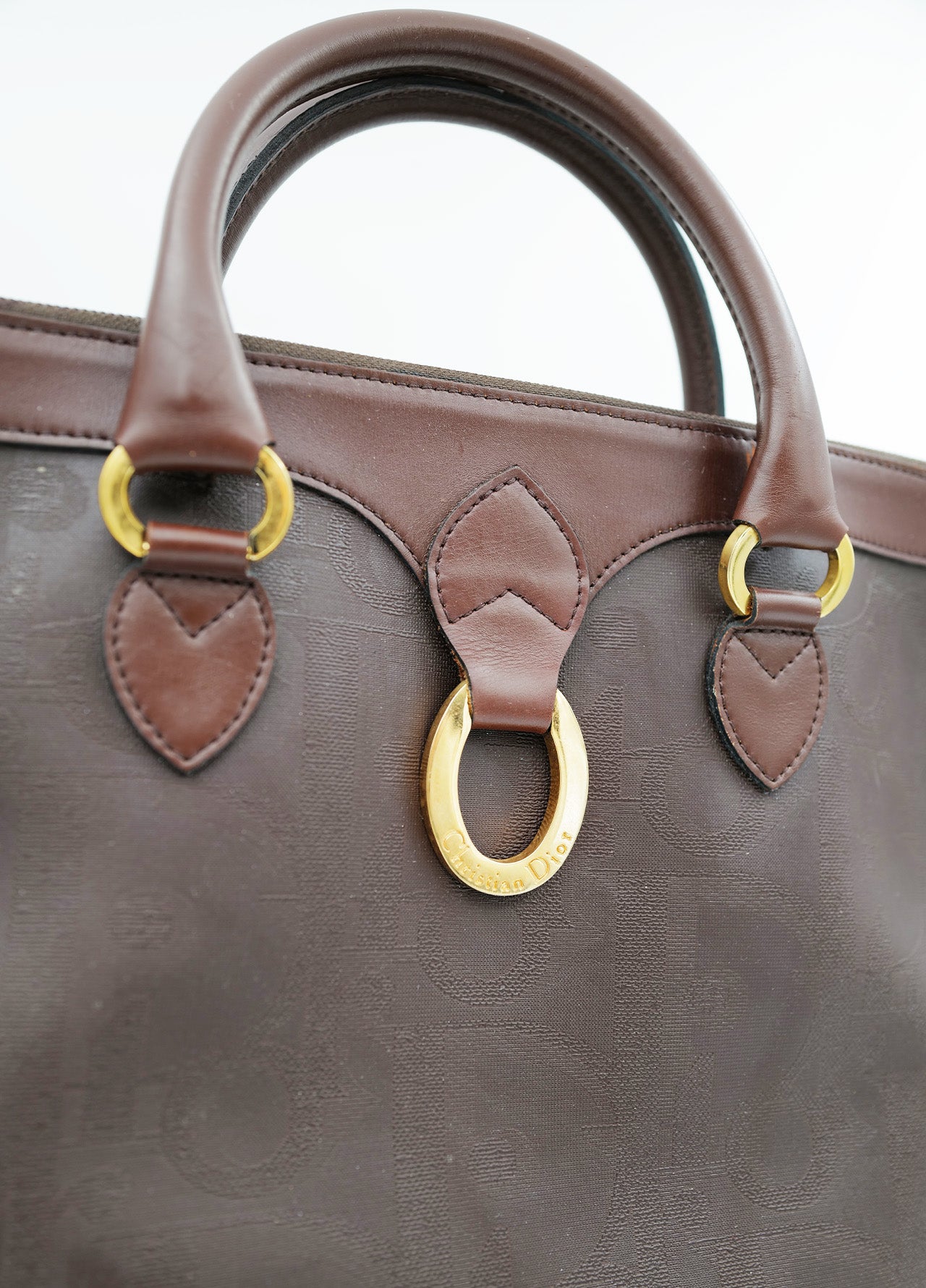 Bag-sac-cabac-totbag-Dior-Circa-vintage-70-80-brown-brun-2