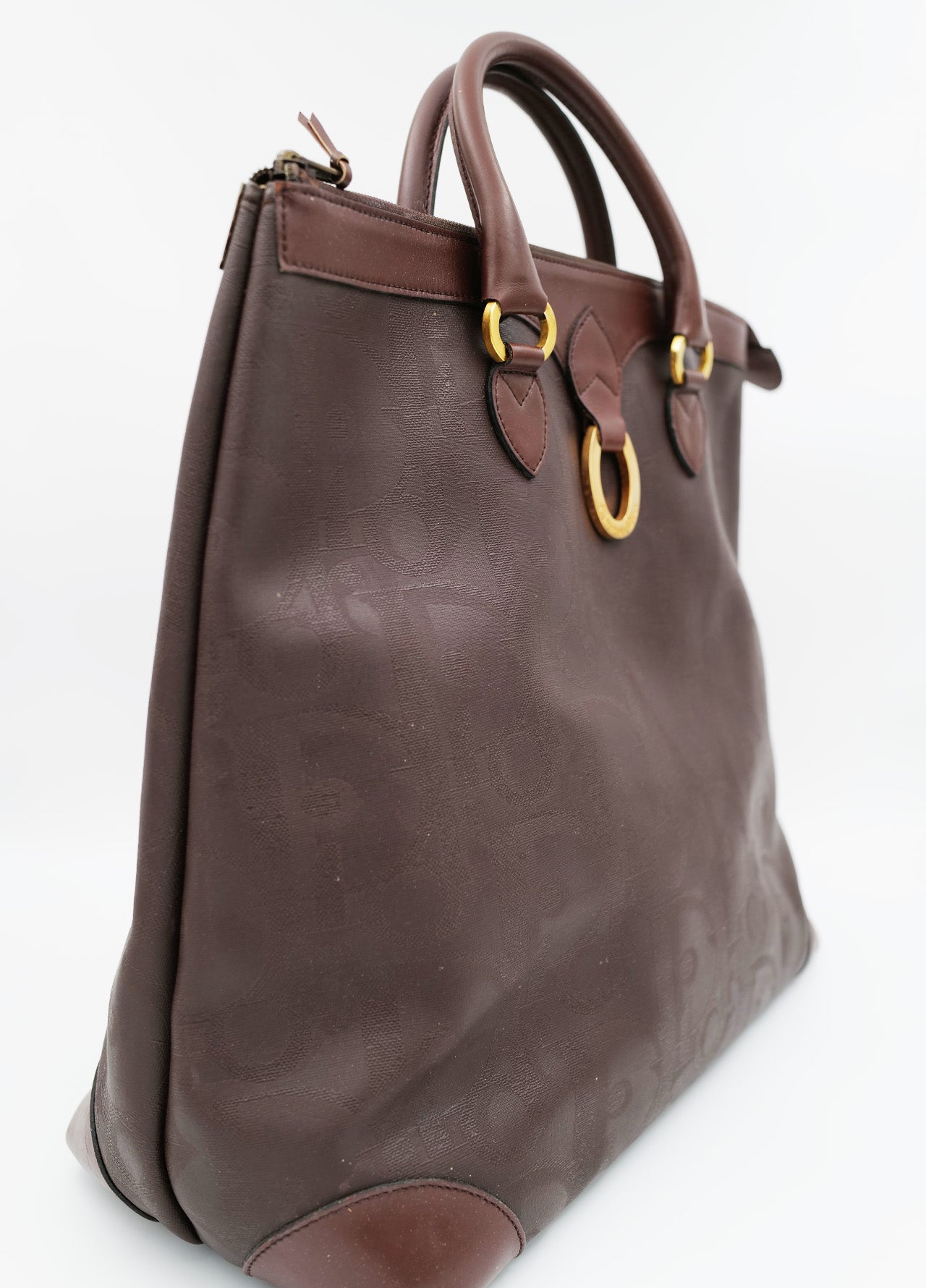 Bag-sac-cabac-totbag-Dior-Circa-vintage-70-80-brown-brun-3
