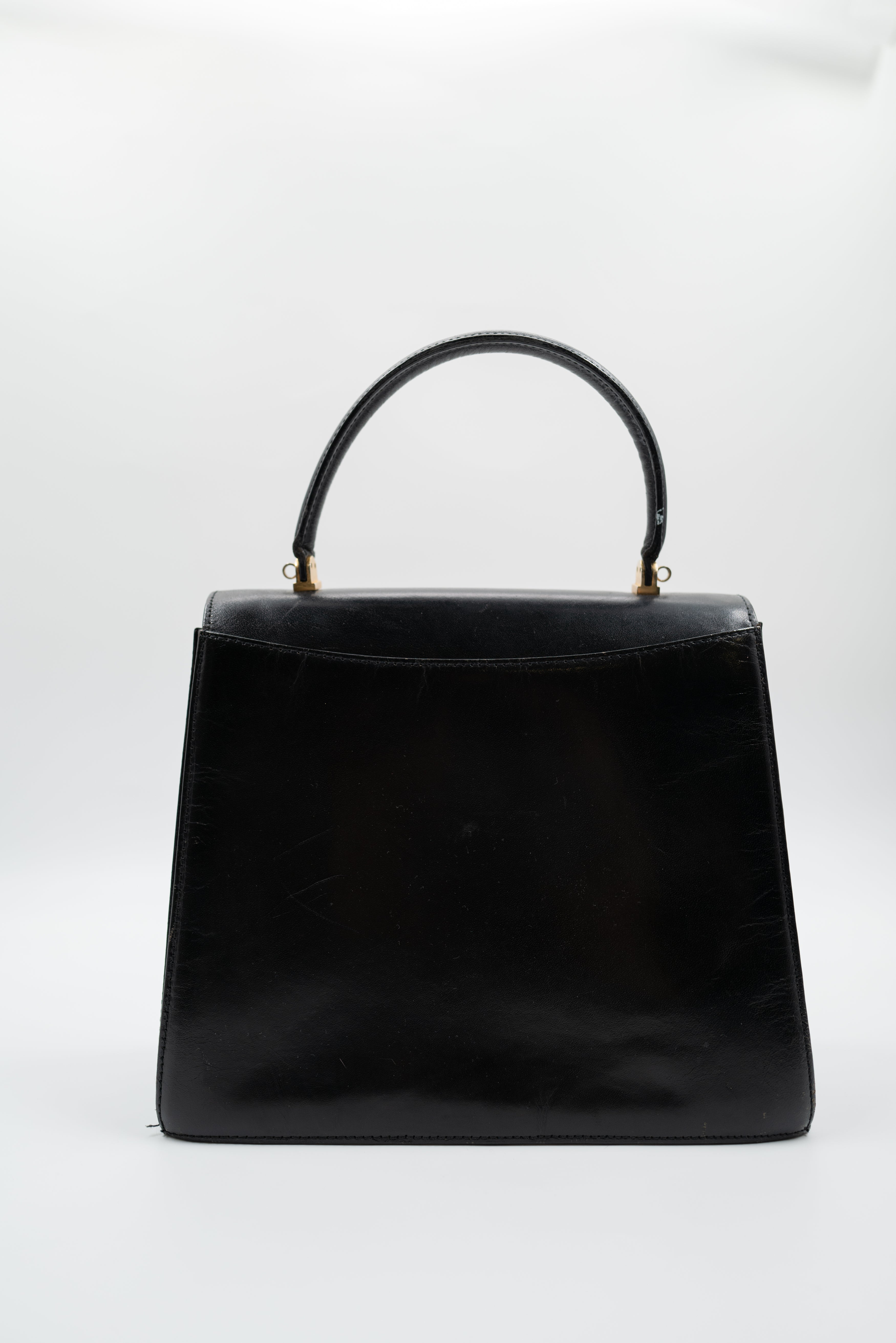 Bally-Bag-Handbag-Sacamain-Cuir-Leather-Black-Noir-Vintage-10