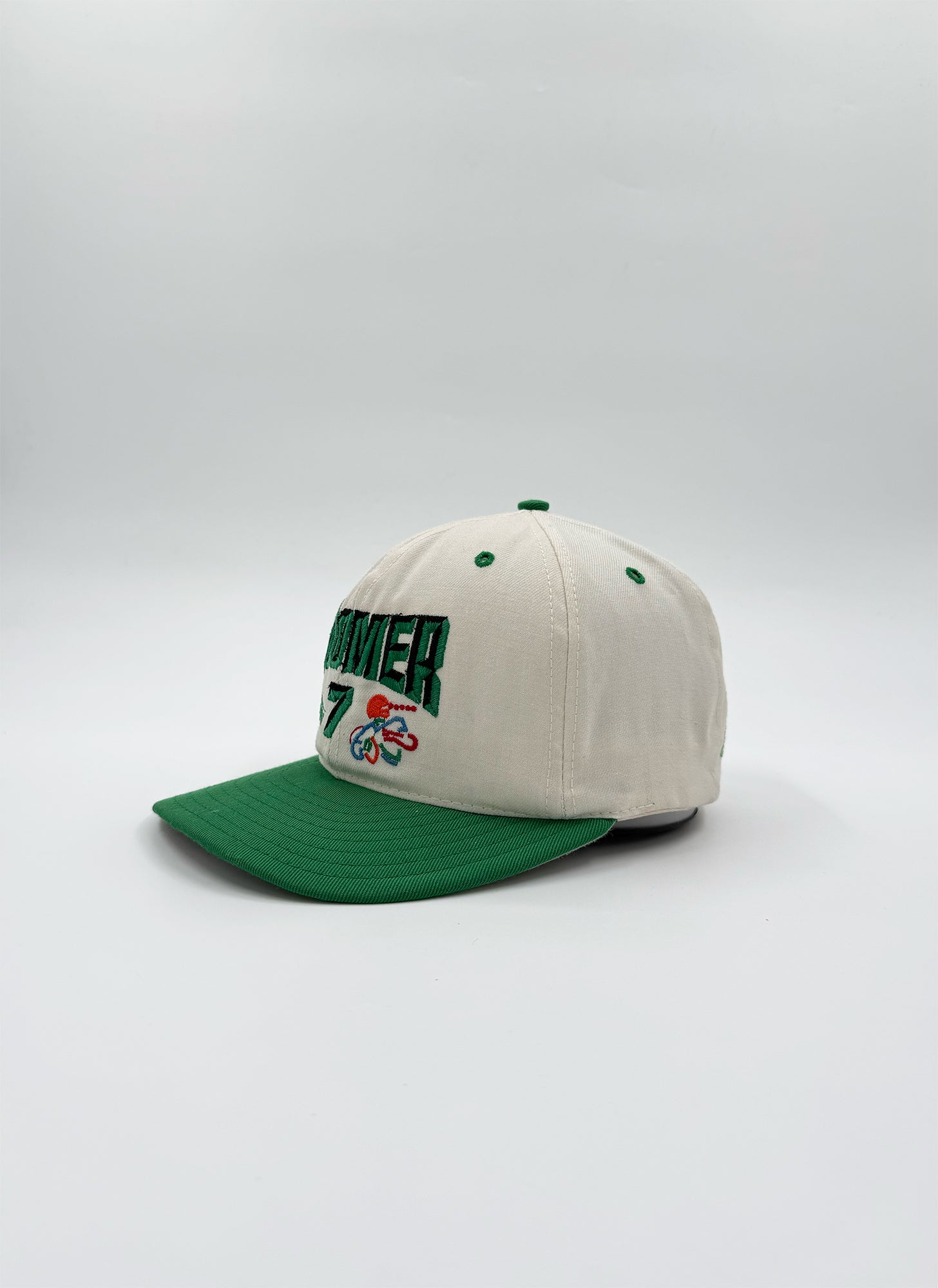 CASQUETTE JETS NEW YORK VERTE BLANCHE USA VINTAGE REWORKED
