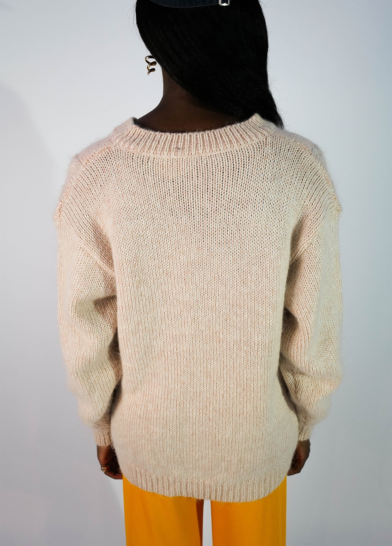 CARDIGAN PULL LAINE À MOTIFS VINTAGE 80'S-006