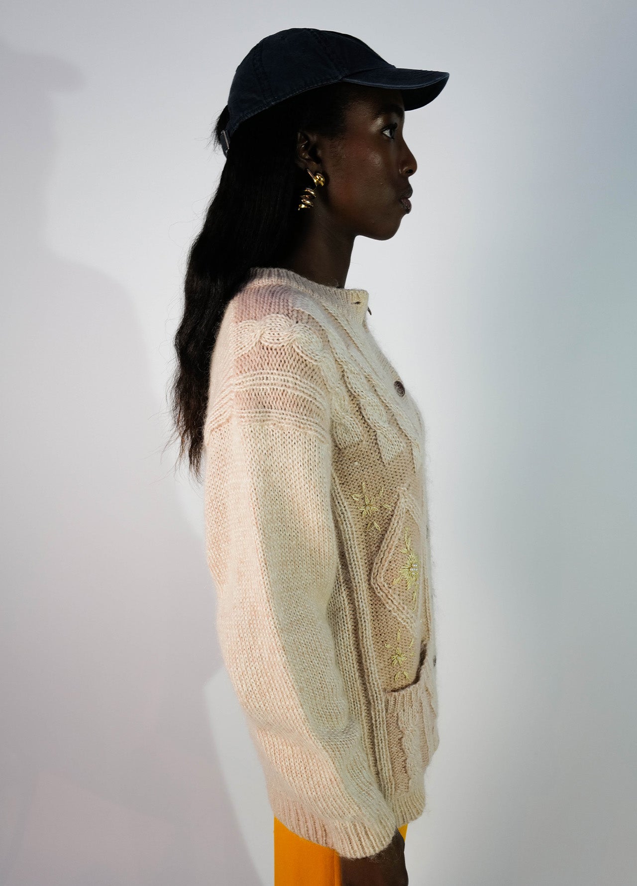 CARDIGAN PULL LAINE À MOTIFS VINTAGE 80'S-007