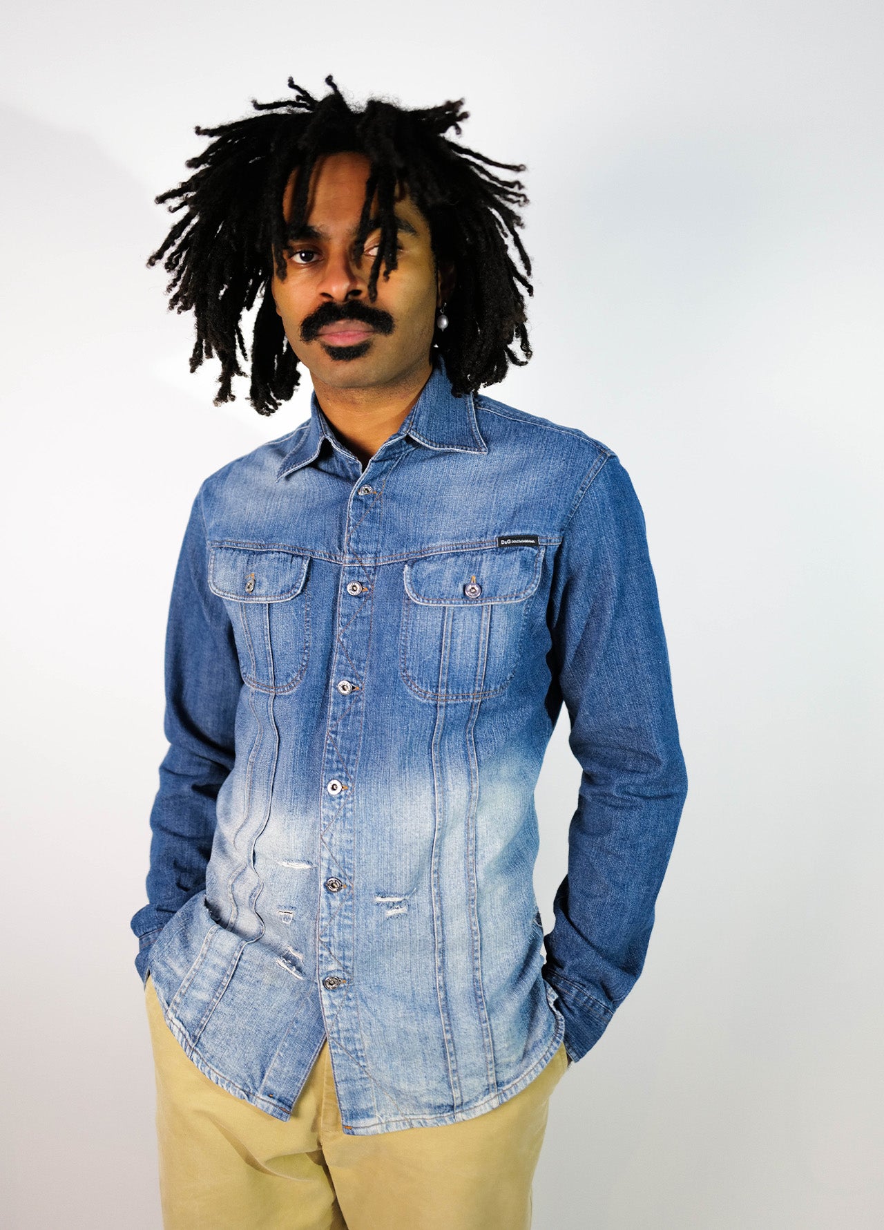 CHEMISE EN JEANS TIE N DYE DENIM DOLCE & GABBANA D&G VINTAGE-001
