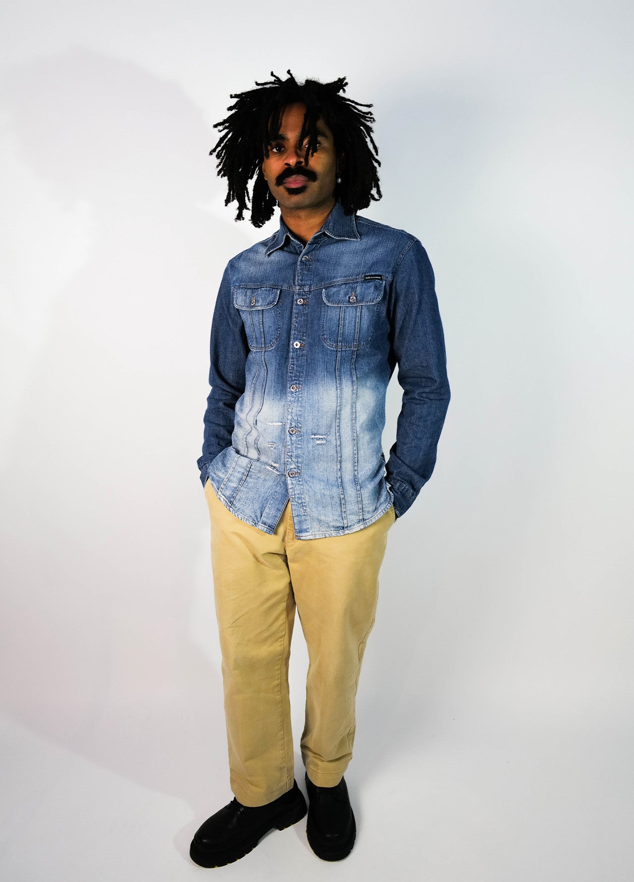 CHEMISE EN JEANS TIE N DYE DENIM DOLCE & GABBANA D&G VINTAGE-005