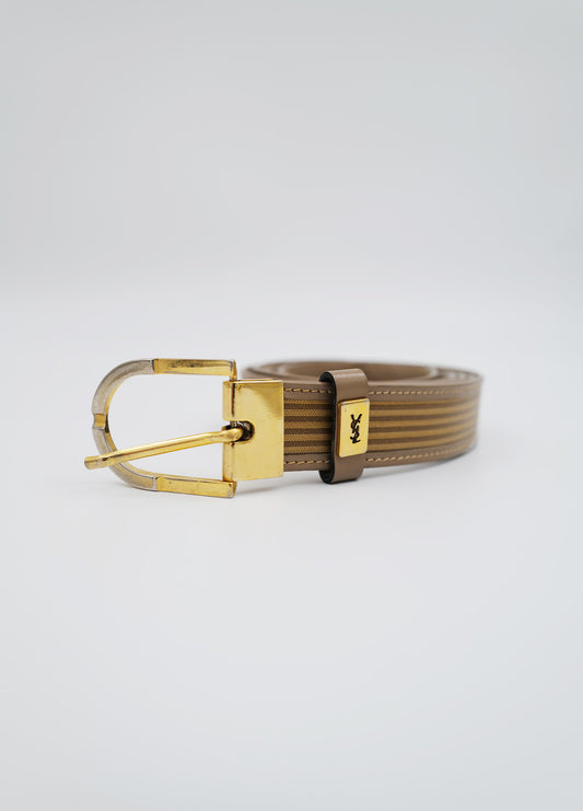 Ceinture-YSL-Boucle-Dore-Cuir-Beige-Brun-01