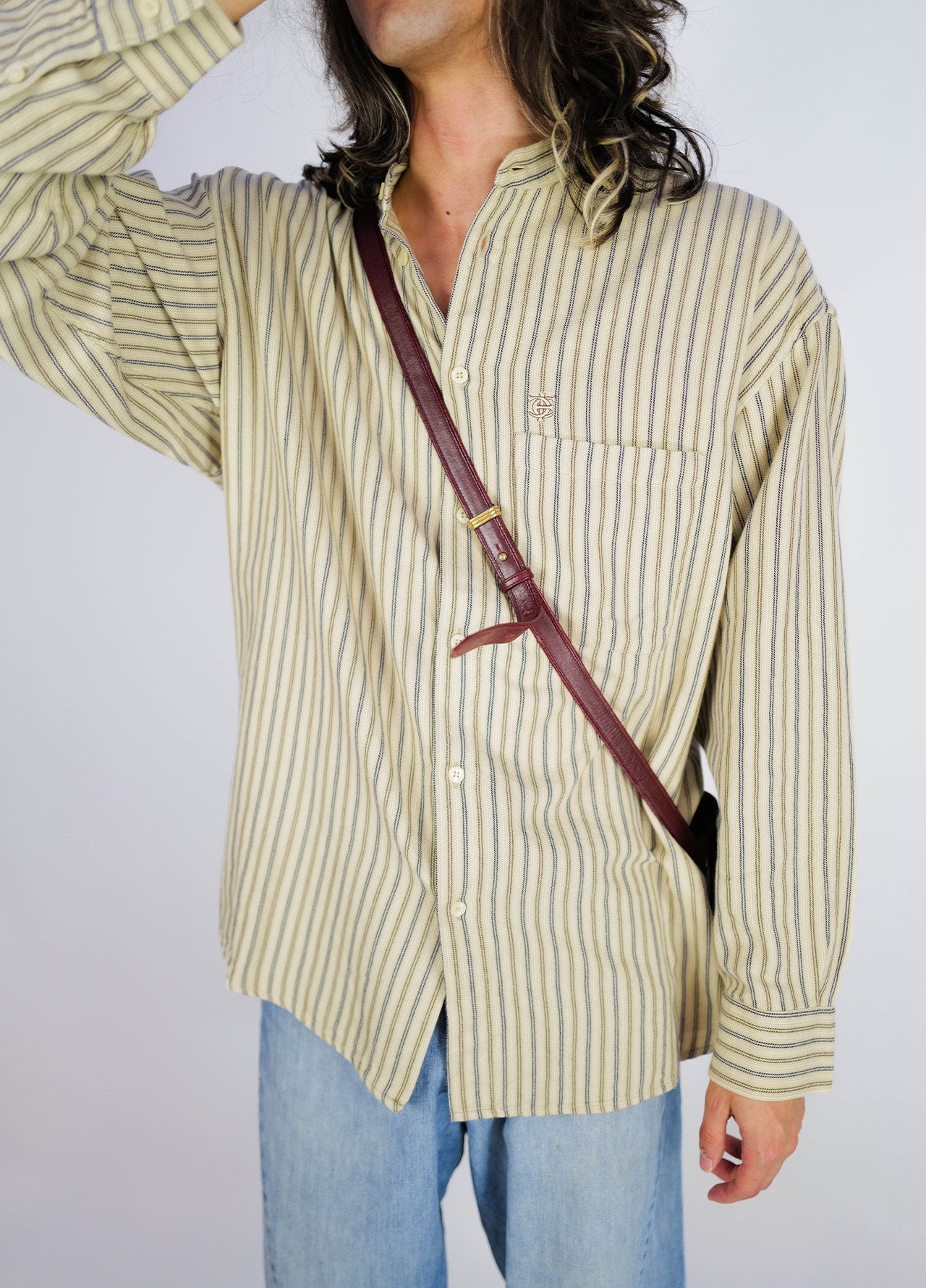 Chemise-Iceberg-Beige-Raye-Vintage-Longue-02