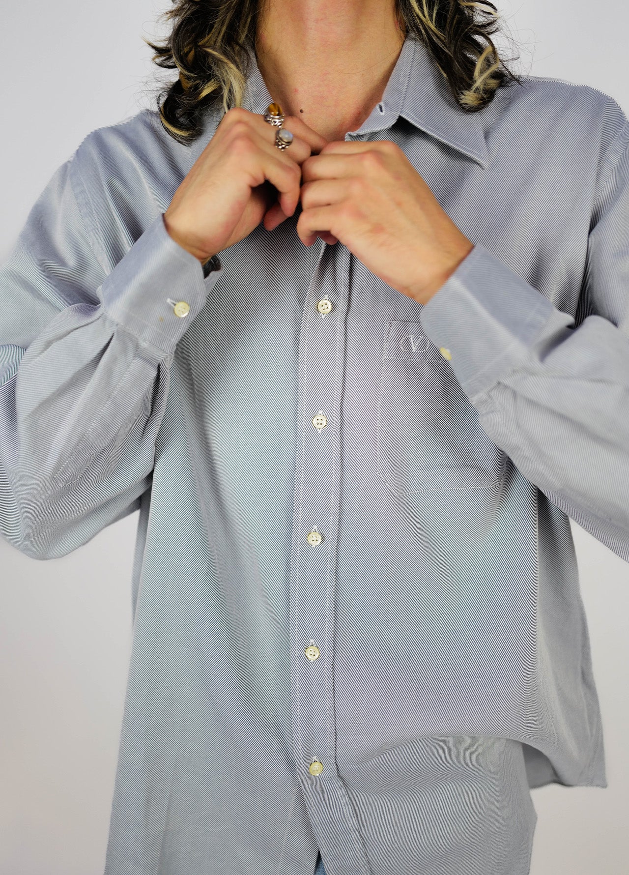 Chemise-Valentino-Bleu-Manches-Longues-Vintage-01