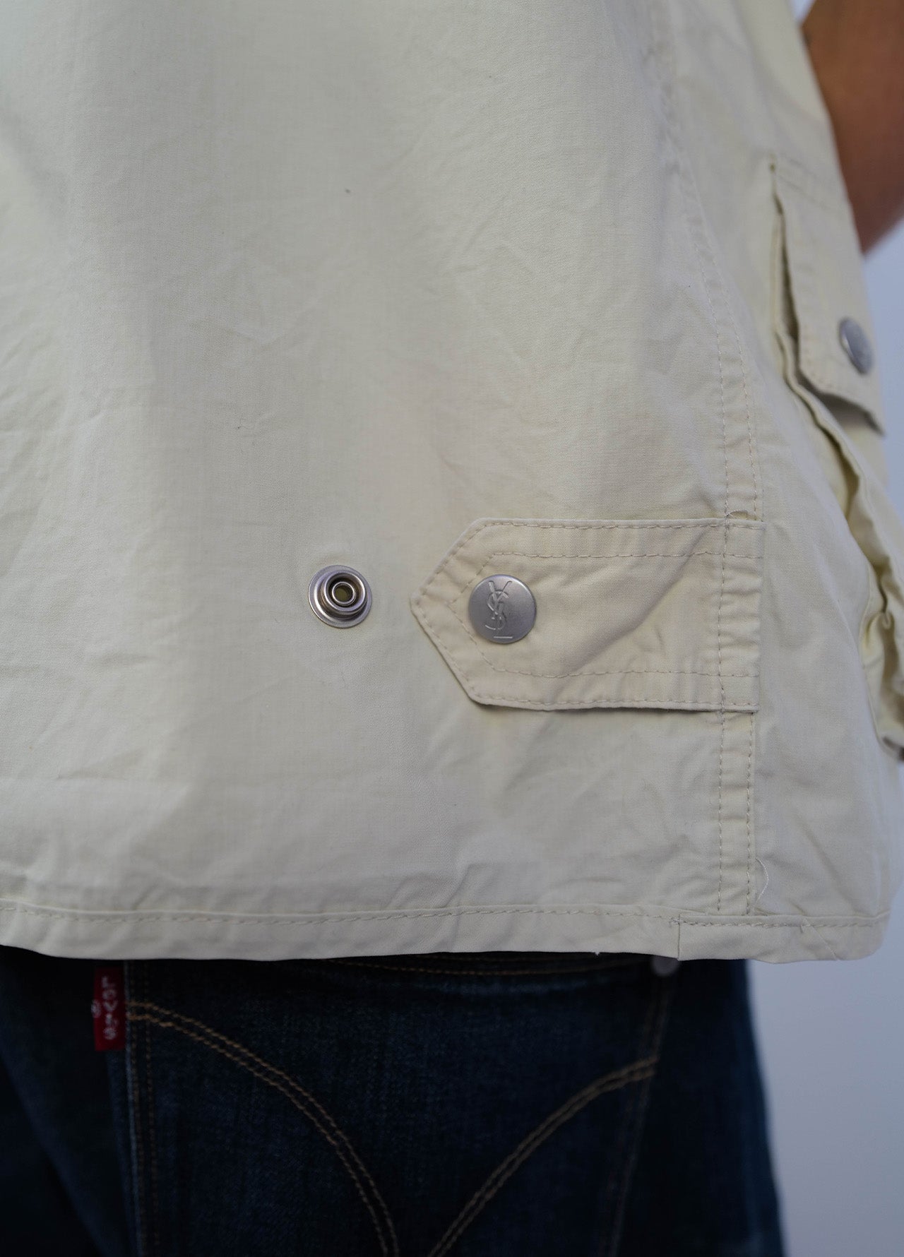 Gilet-top-pecheur-peche-YSL-YvesSaintLaurent-Circa-vintage-80-90-White-blanc-3