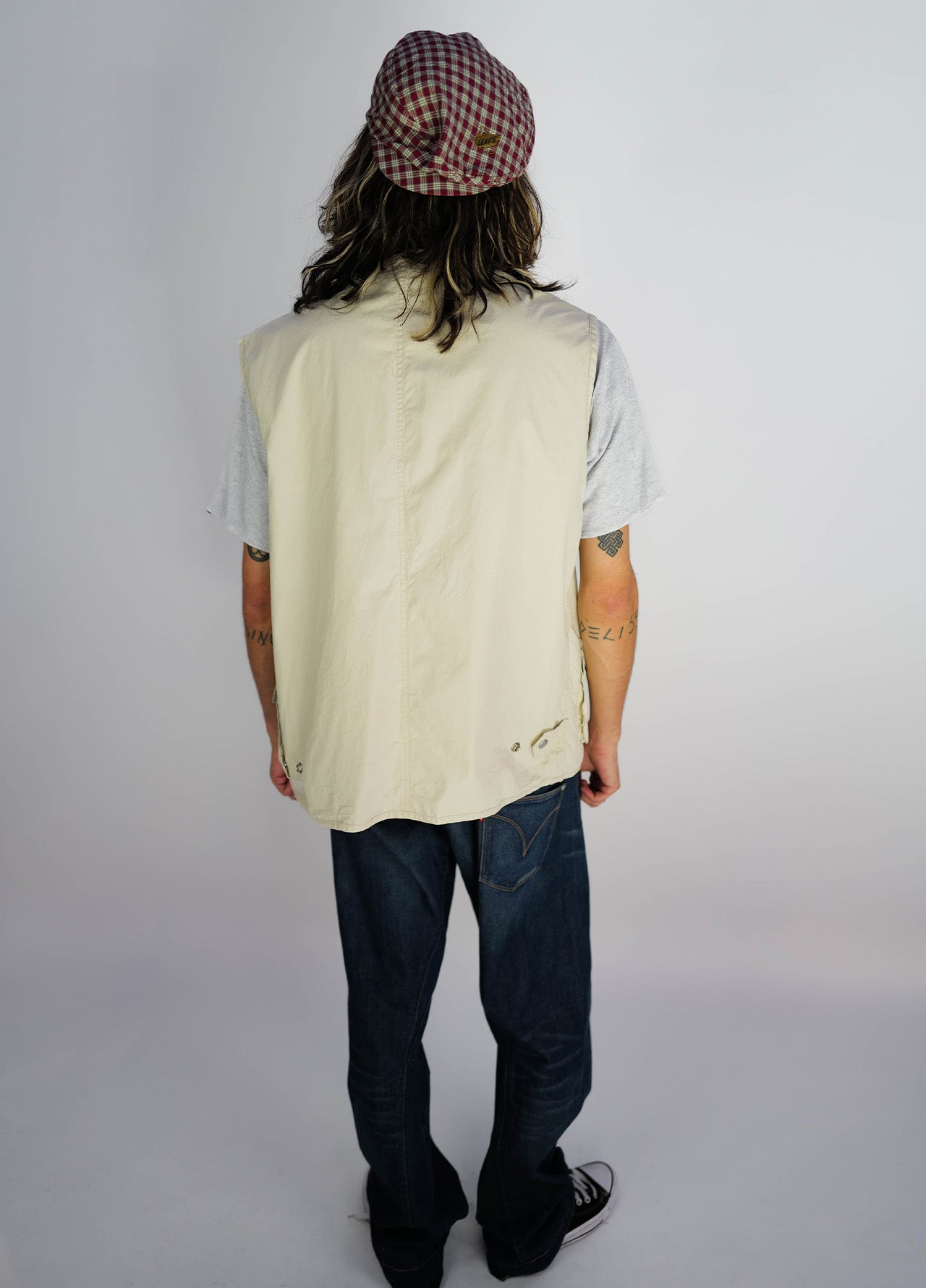 Gilet-top-pecheur-peche-YSL-YvesSaintLaurent-Circa-vintage-80-90-White-blanc-6