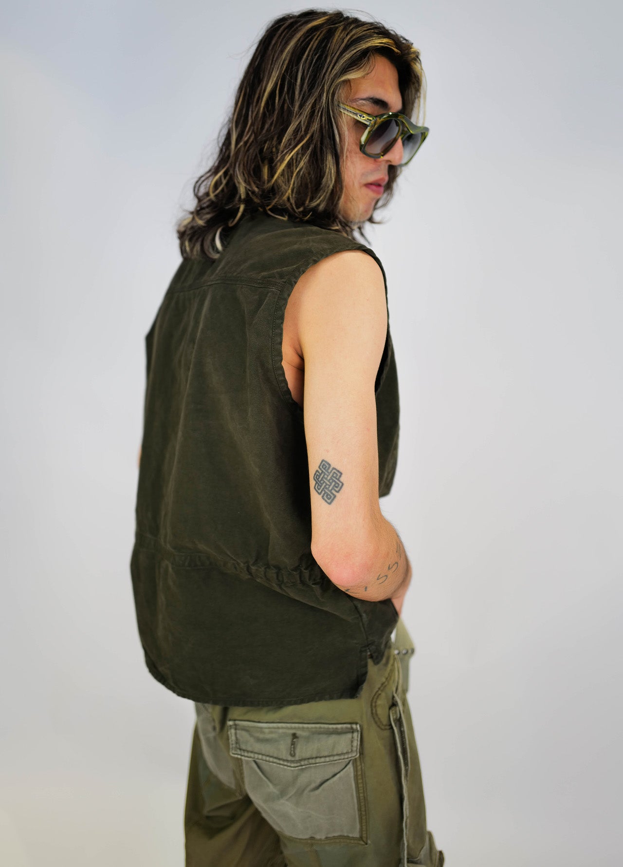 Gilet-top-pecheur-sport-Iceberg-Vintage-2000-Y2K-Green-vert-3