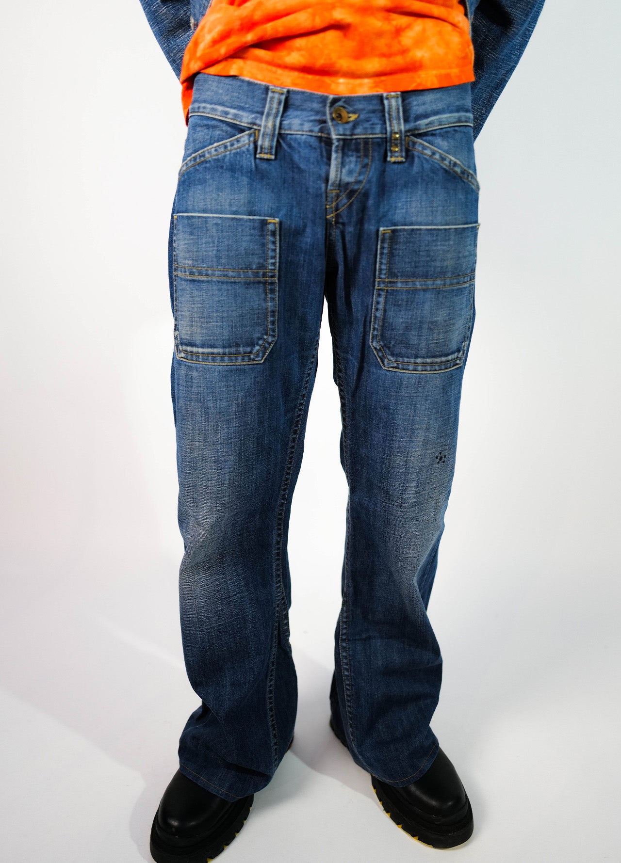 JEANS PANTALON GAS VINTAGE 2000 y2k-005