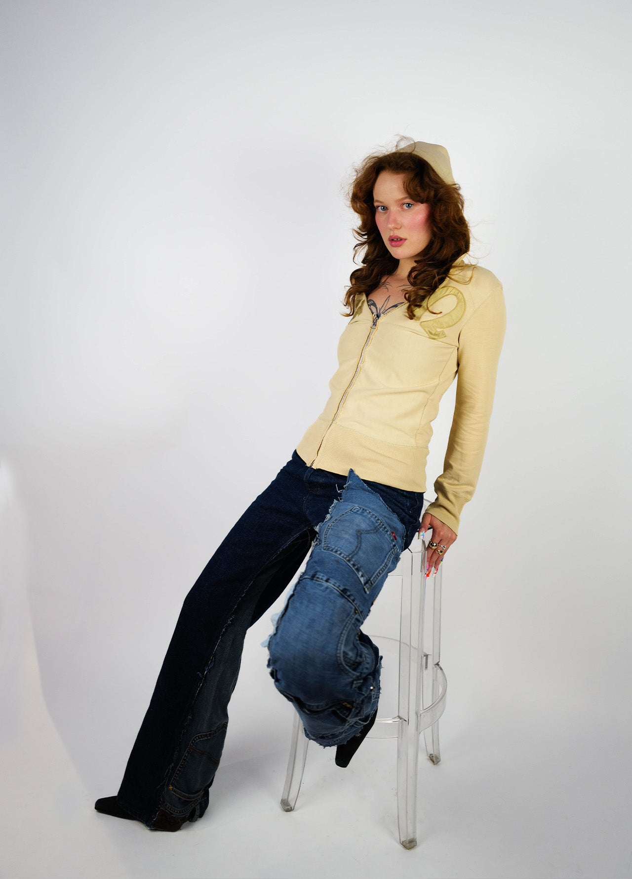 Jacket-Pullacapuche-pull-capuche-gilet-Diesel-vintage-2000-Y2K-yellow-jaune-2