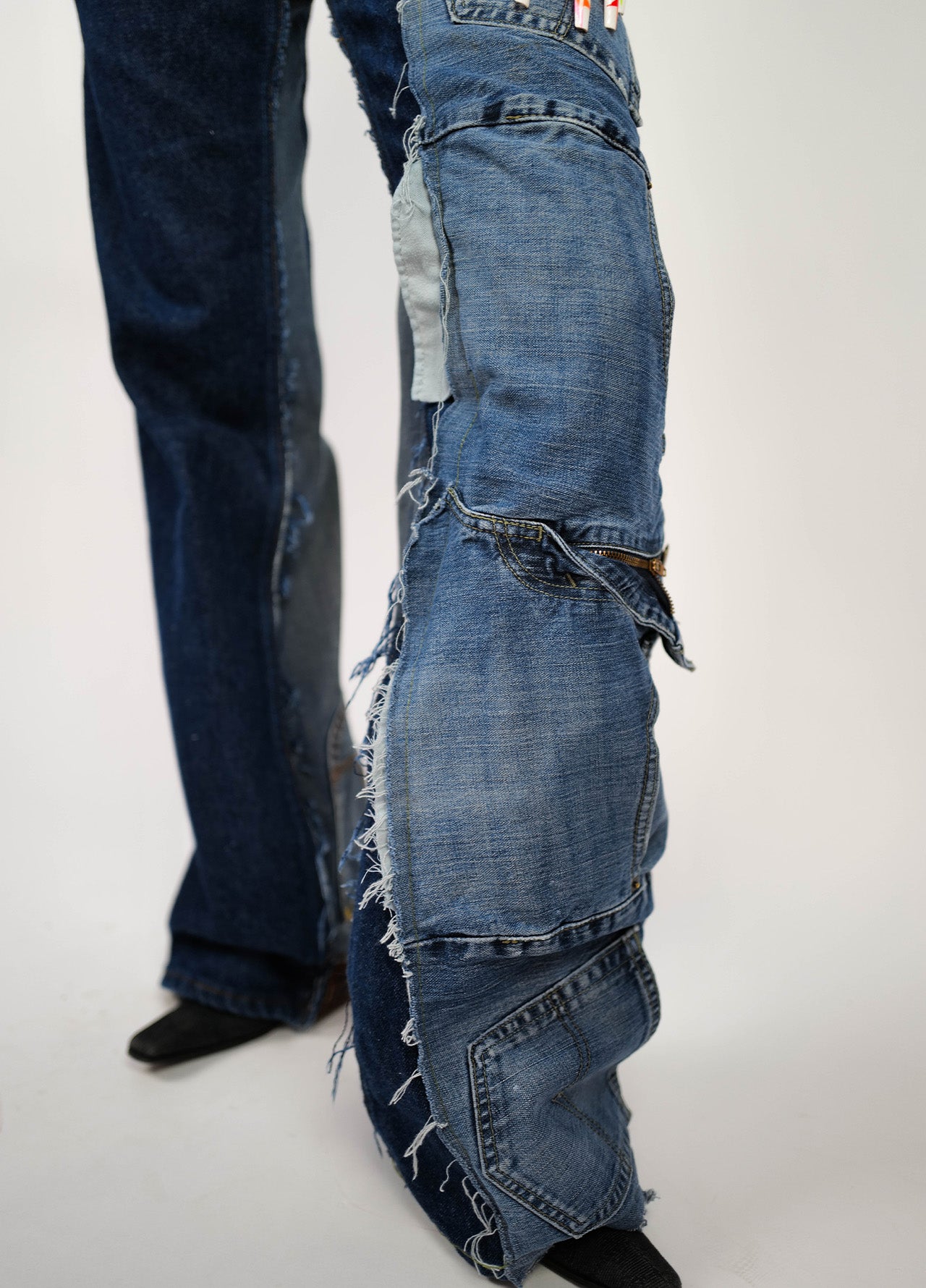 Jeans-denim-Levi's-Levis-reworked-unique-vintage-blue-bleu-4