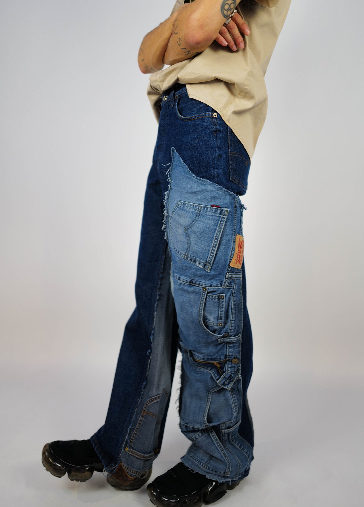 Jeans-denim-Levi's-Levis-reworked-unique-vintage-blue-bleu-7