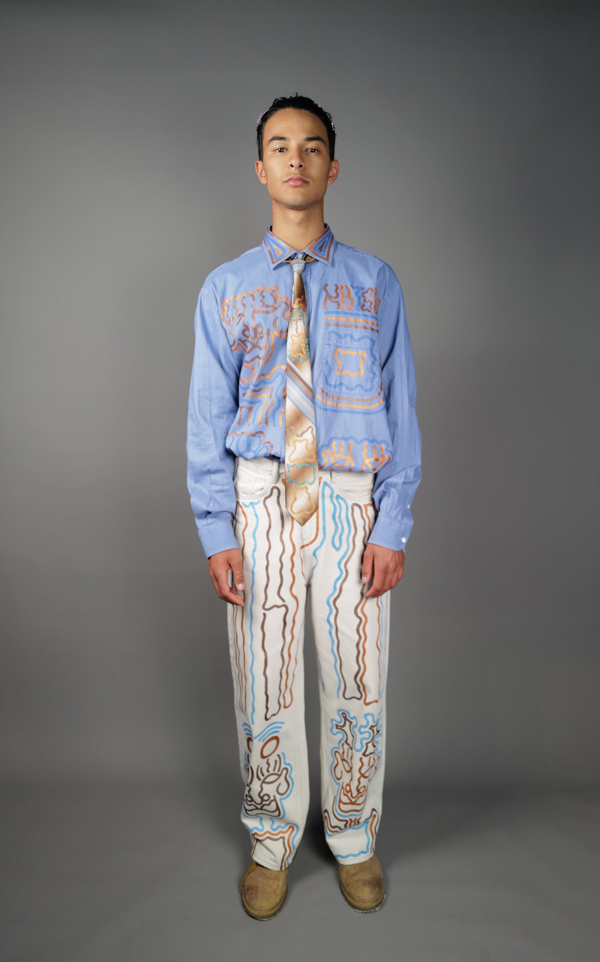 Pantalon Blanc Vintage Upcycled by Josua Carvalho