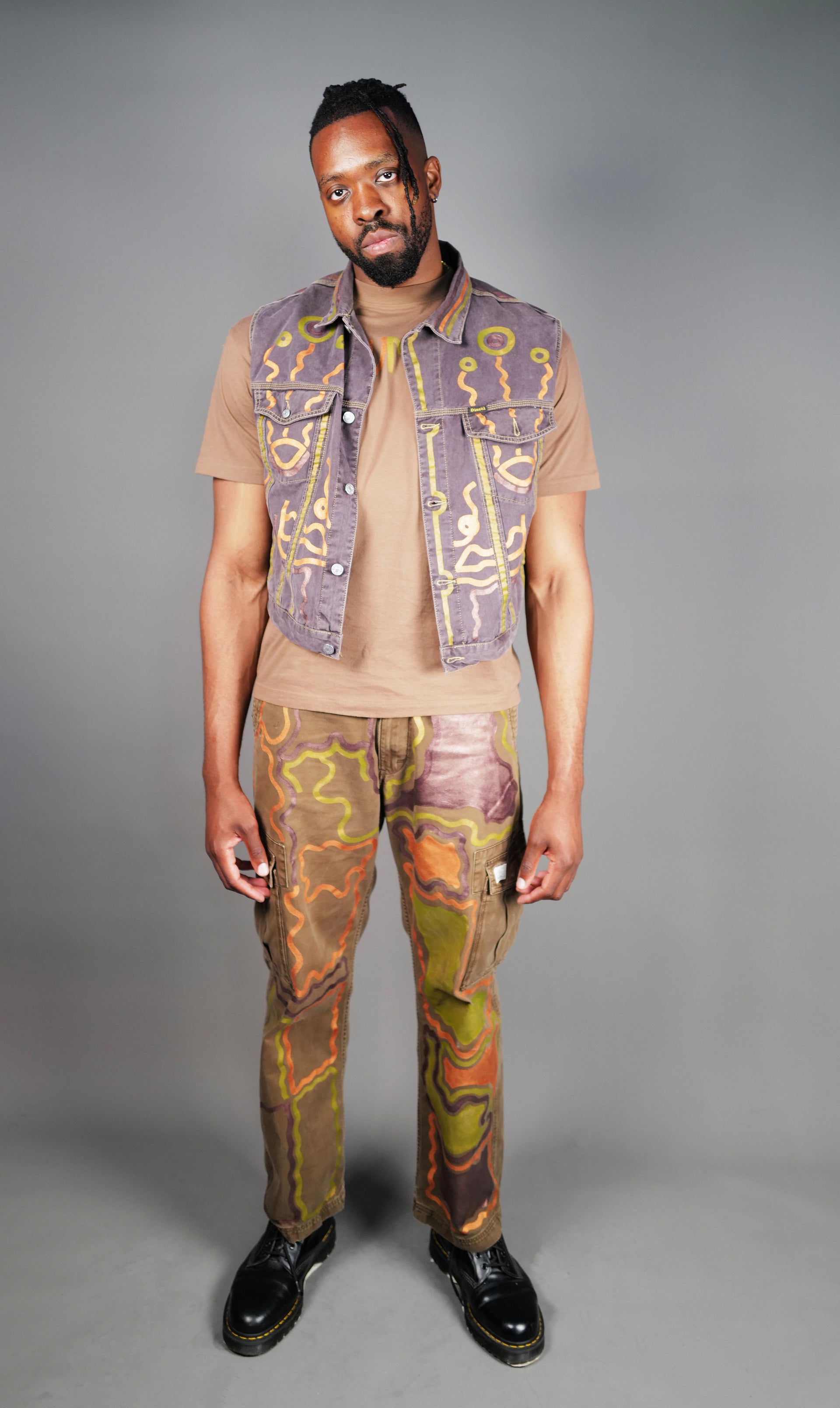 Pantalon Marron Levi's Vintage Upcycled by Josua Carvalho