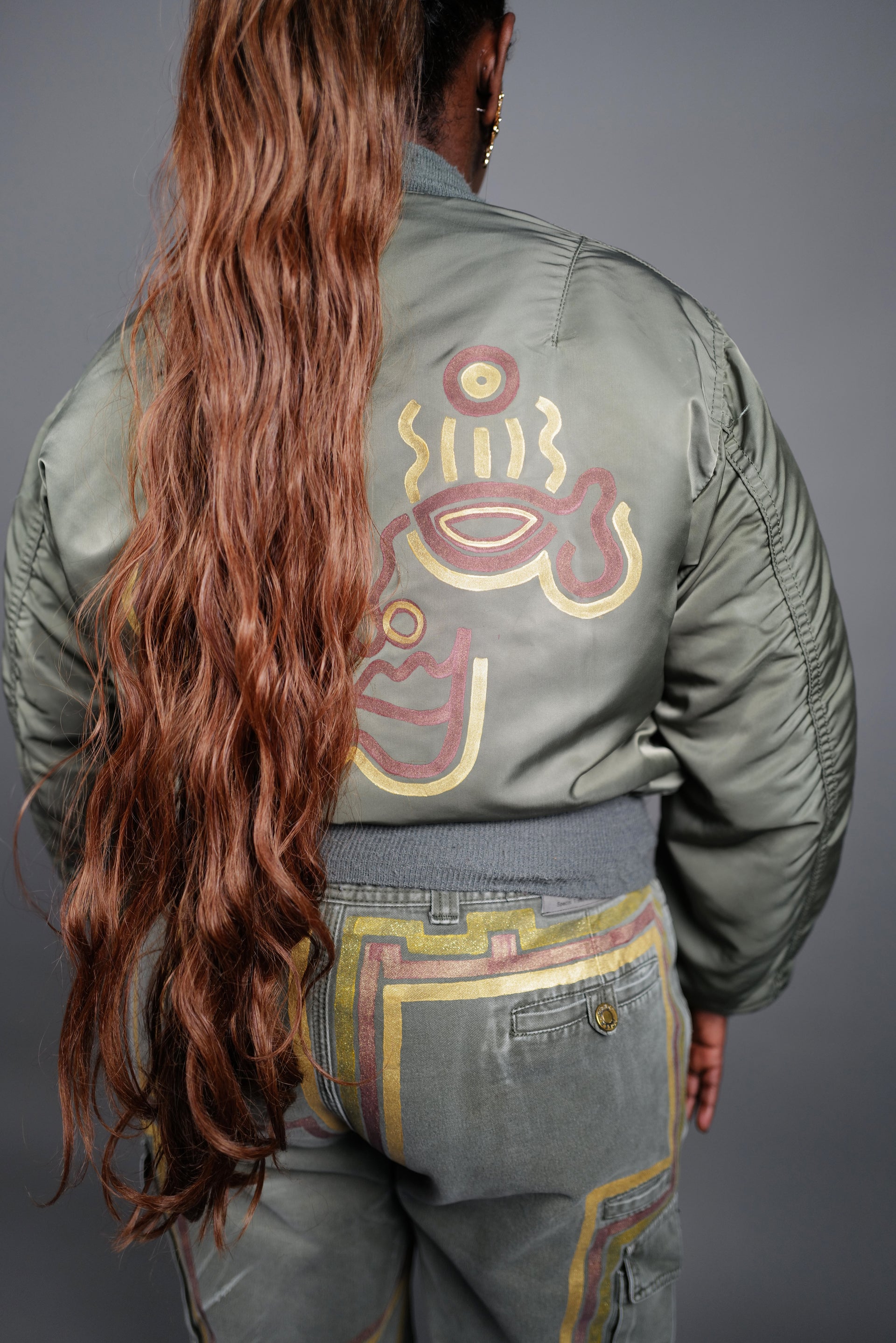 Bomber Vert Vintage Upcycled by Josua Carvalho