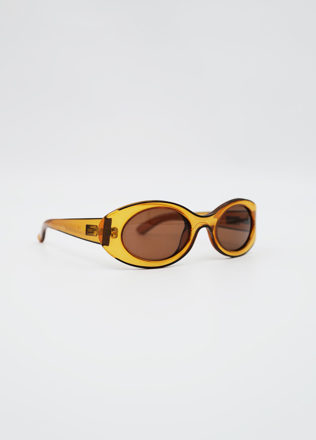 Lunette-Gucci-TranslucideOrange-Verre-Marron-Vintage-04