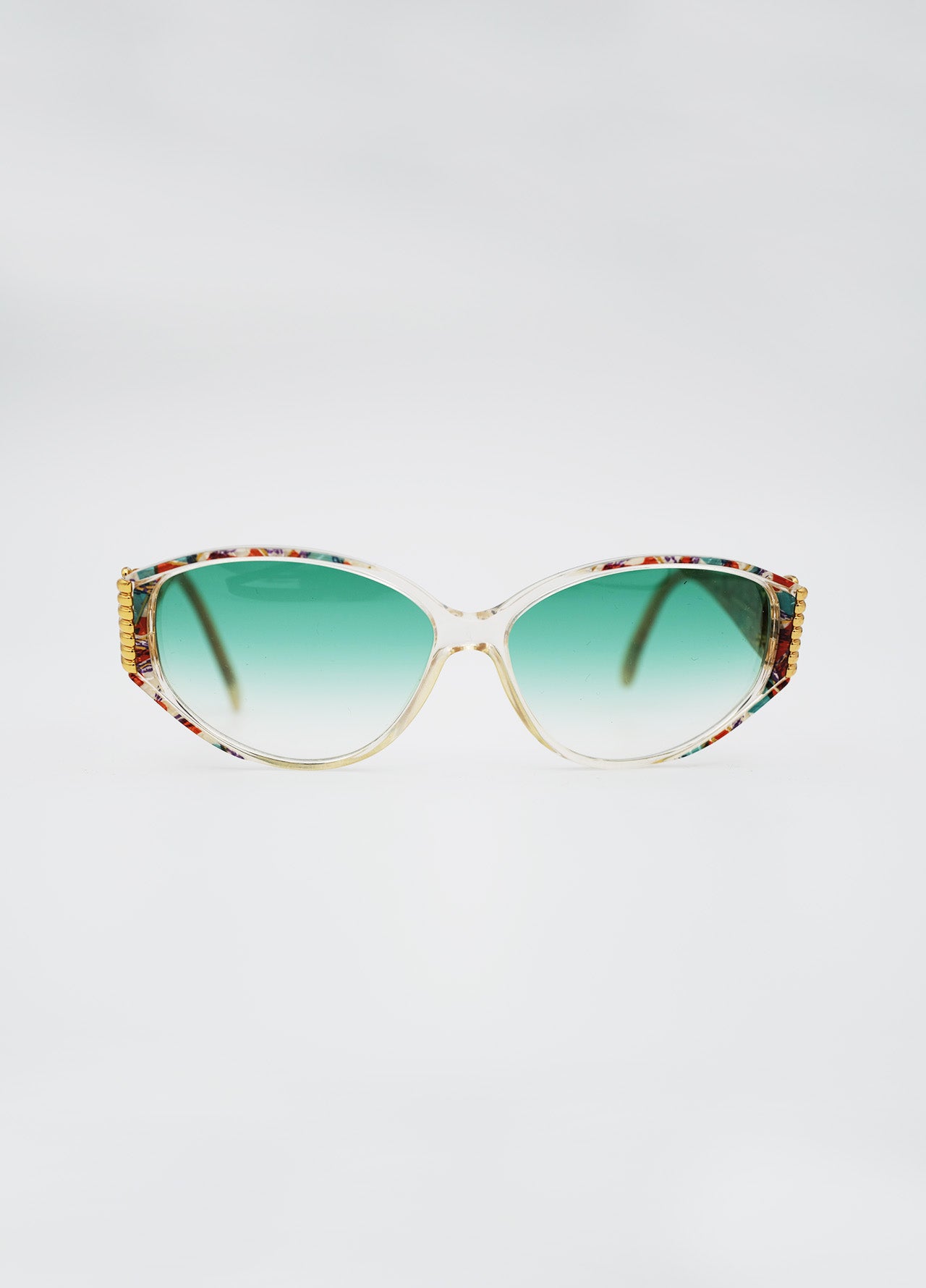 Lunette-Solaire-NinaRicci-Dore-Verre-Bleu-Motif-Vintage-02
