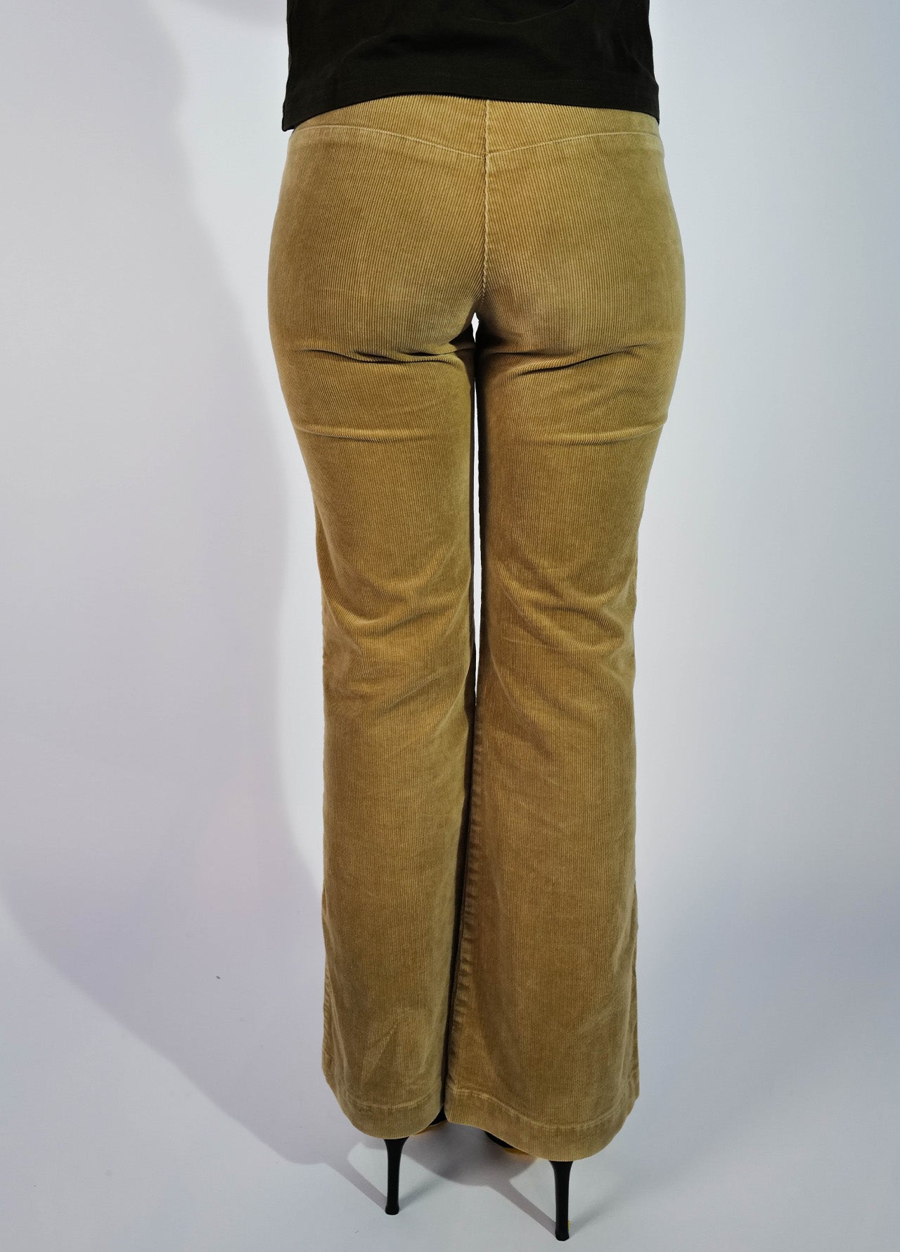 PANTALON VELOURS CÔTELÉ FLARE BURBERRY VINTAGE 00'S-005