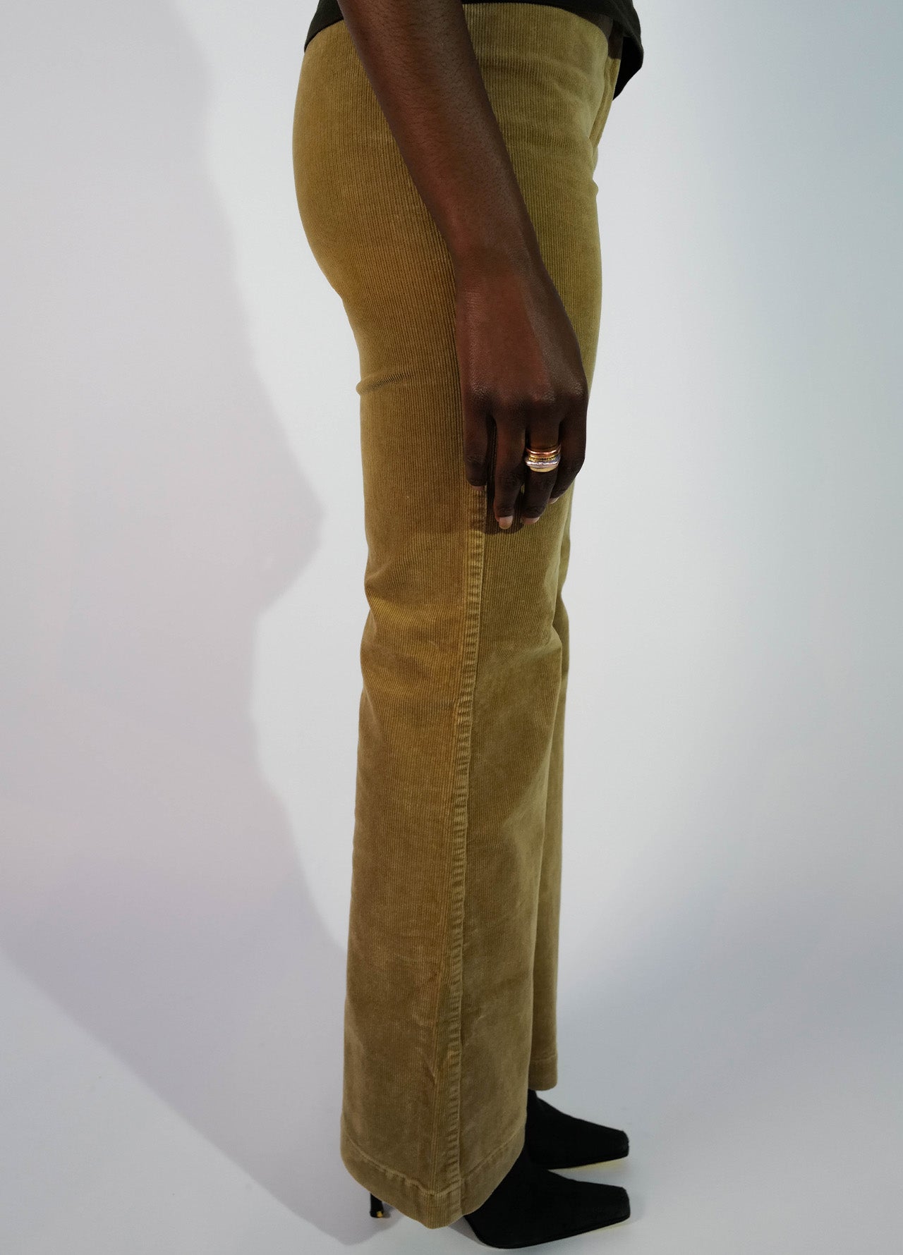 PANTALON VELOURS CÔTELÉ FLARE BURBERRY VINTAGE 00'S-006