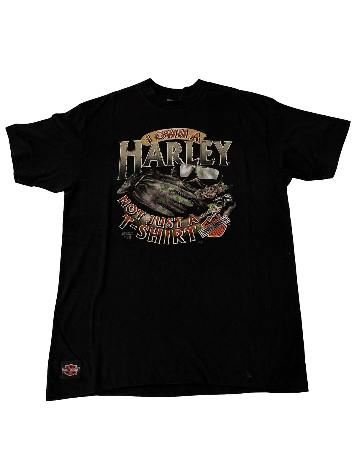 Vintage Deadstock Harley Davidson T-shirt 90's New York Inc Gloves