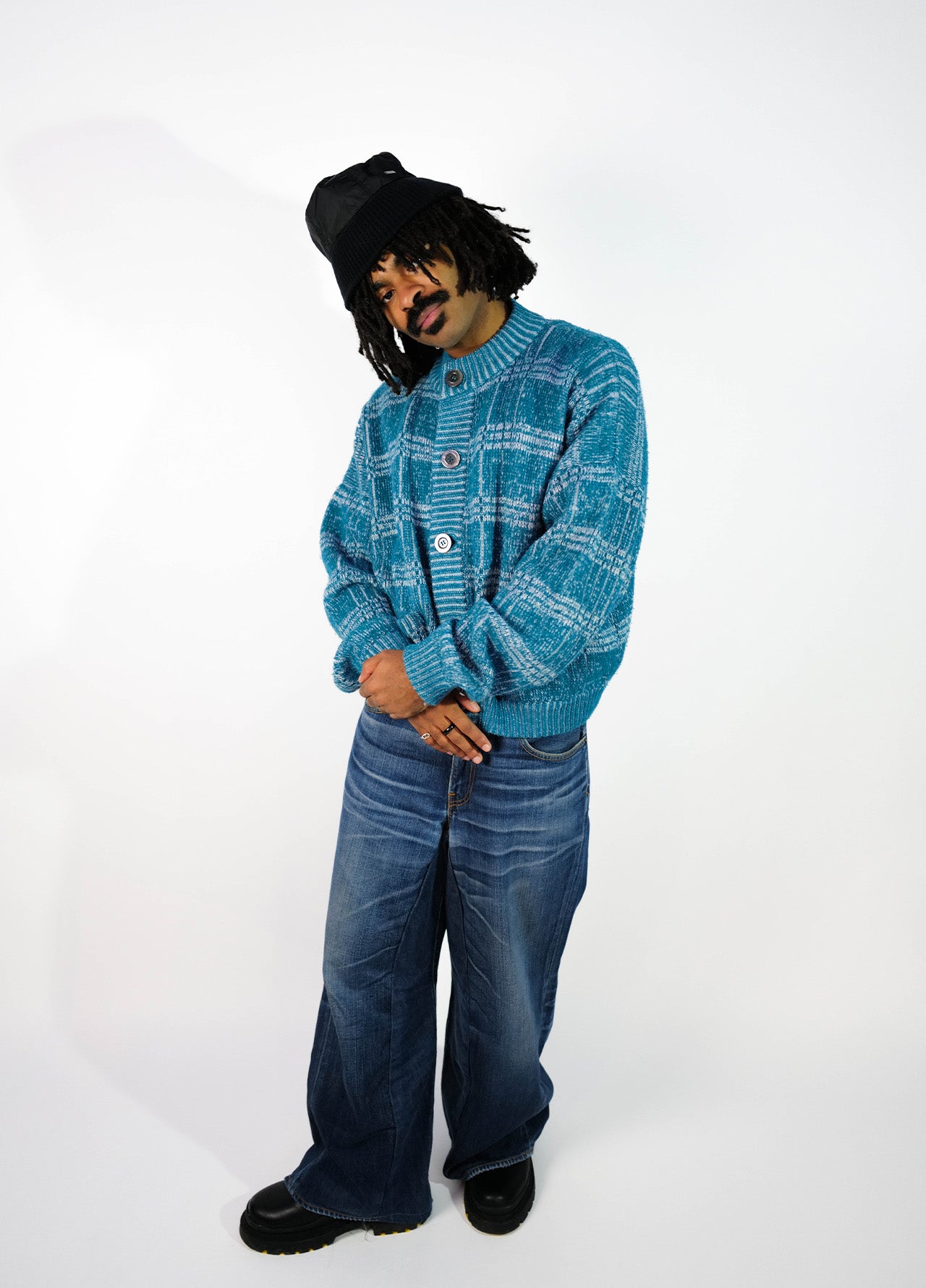 PULL CARDIGAN TRICOT TYPE BOMBER VINTAGE-001