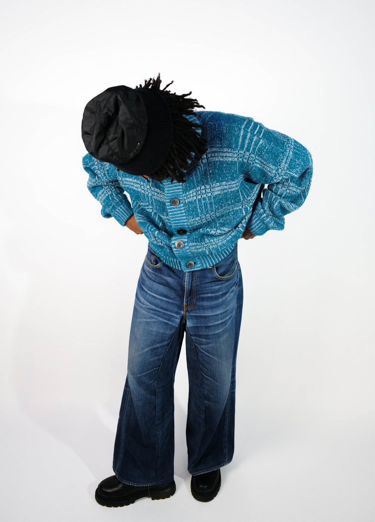 PULL CARDIGAN TRICOT TYPE BOMBER VINTAGE-002