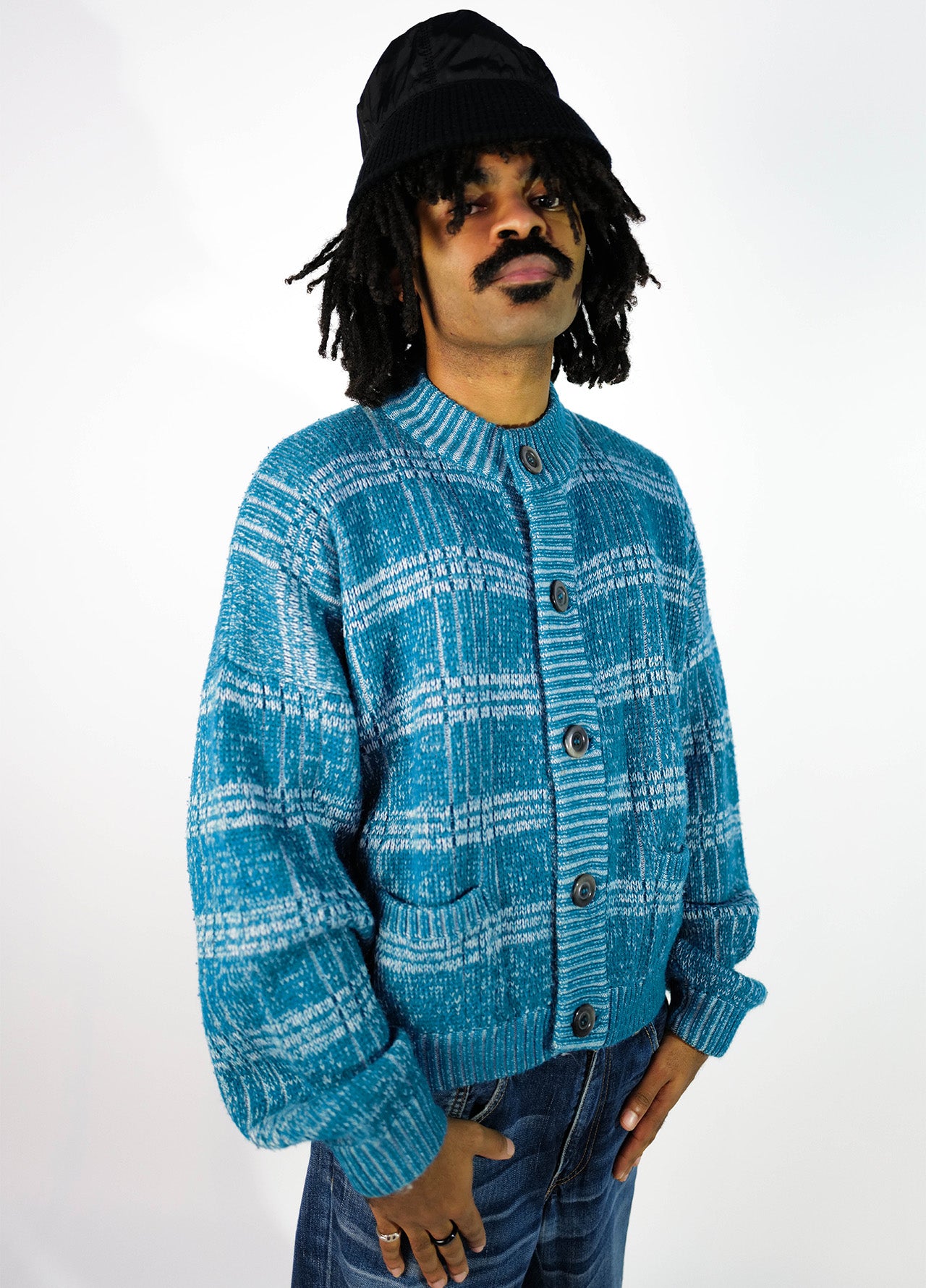 PULL CARDIGAN TRICOT TYPE BOMBER VINTAGE-003