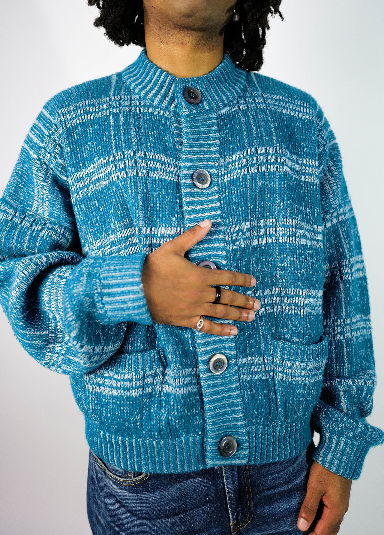 PULL CARDIGAN TRICOT TYPE BOMBER VINTAGE-004