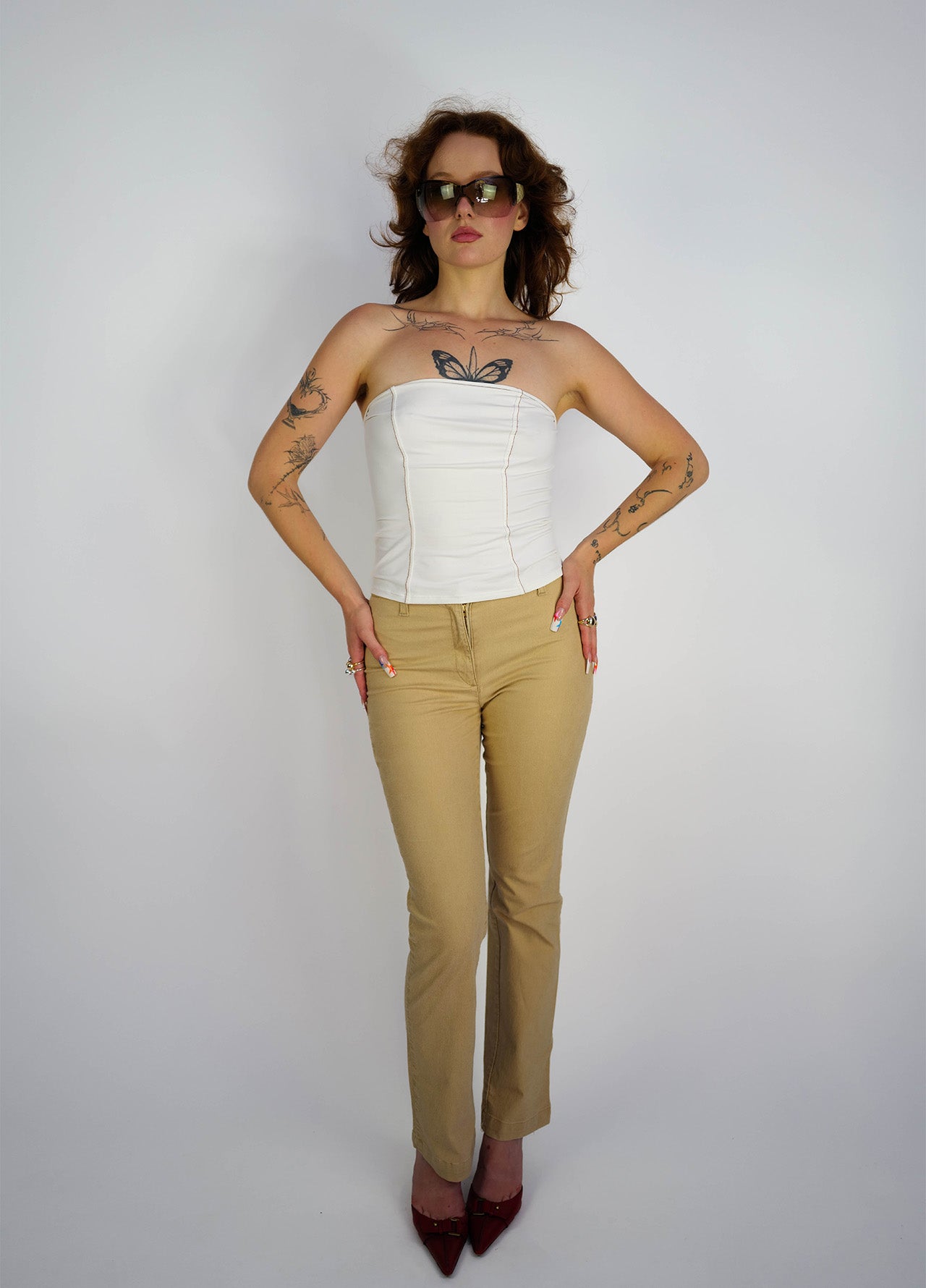 Pantalon-pants-chino-RoccoBarocco-Rocco-Barocco-vintage-2000-Y2K-beige-1