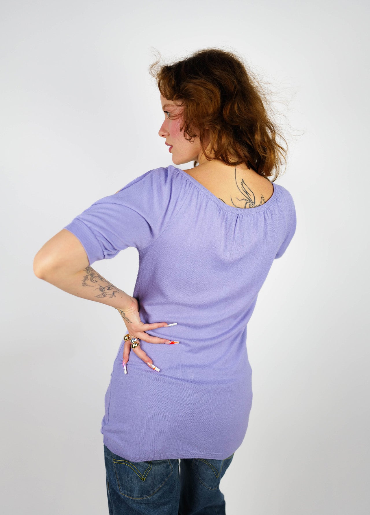 Robe-Moschino-Decollete-Violet-Bras-Nu-Vintage-02