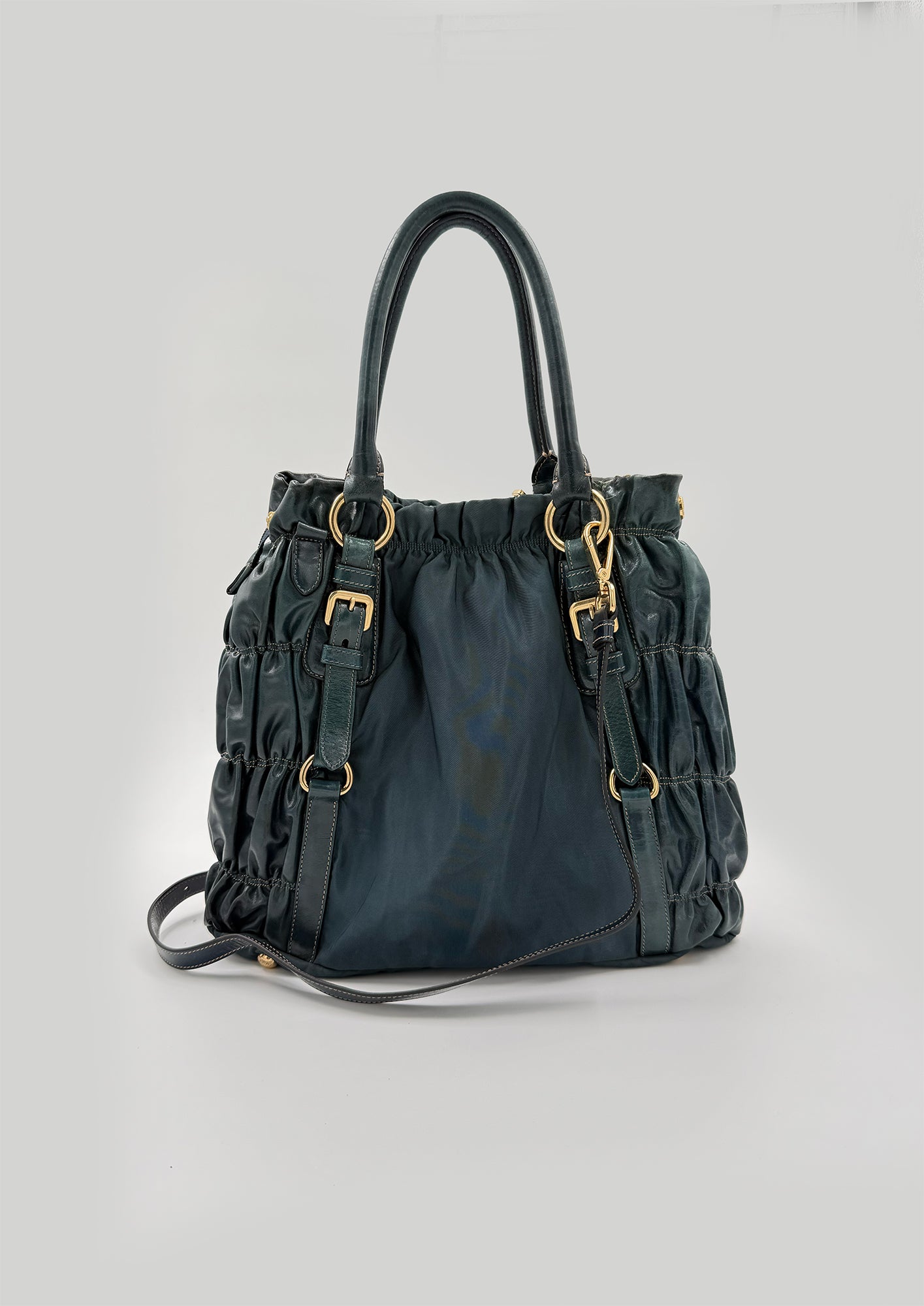 SAC PRADA TESSUTO GAUFRE OLIVE VINTAGE 00's