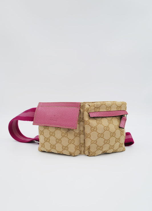 Sac-Gucci-Sac-Ceinture-Rose-Beige-Monogramme-Guccisima-Vintage-01