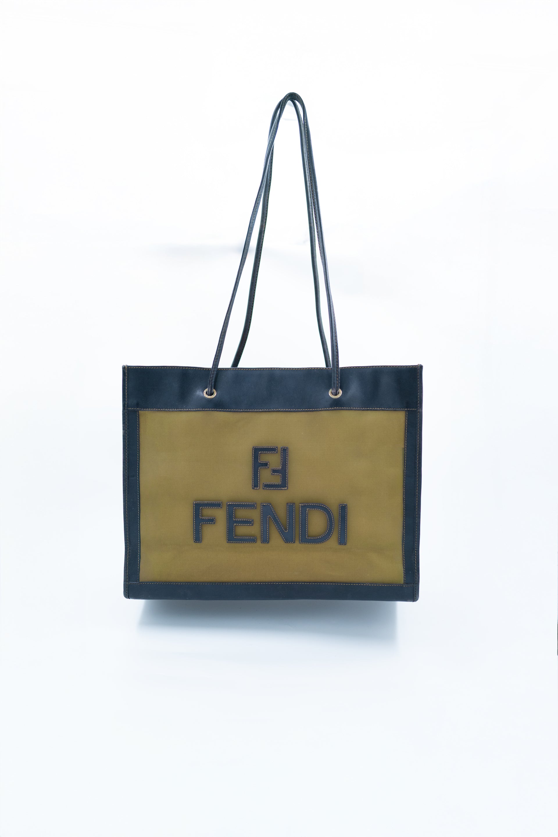 Sac_Fendi_Tote_Toile_Maille_vert_noir_vintage-01