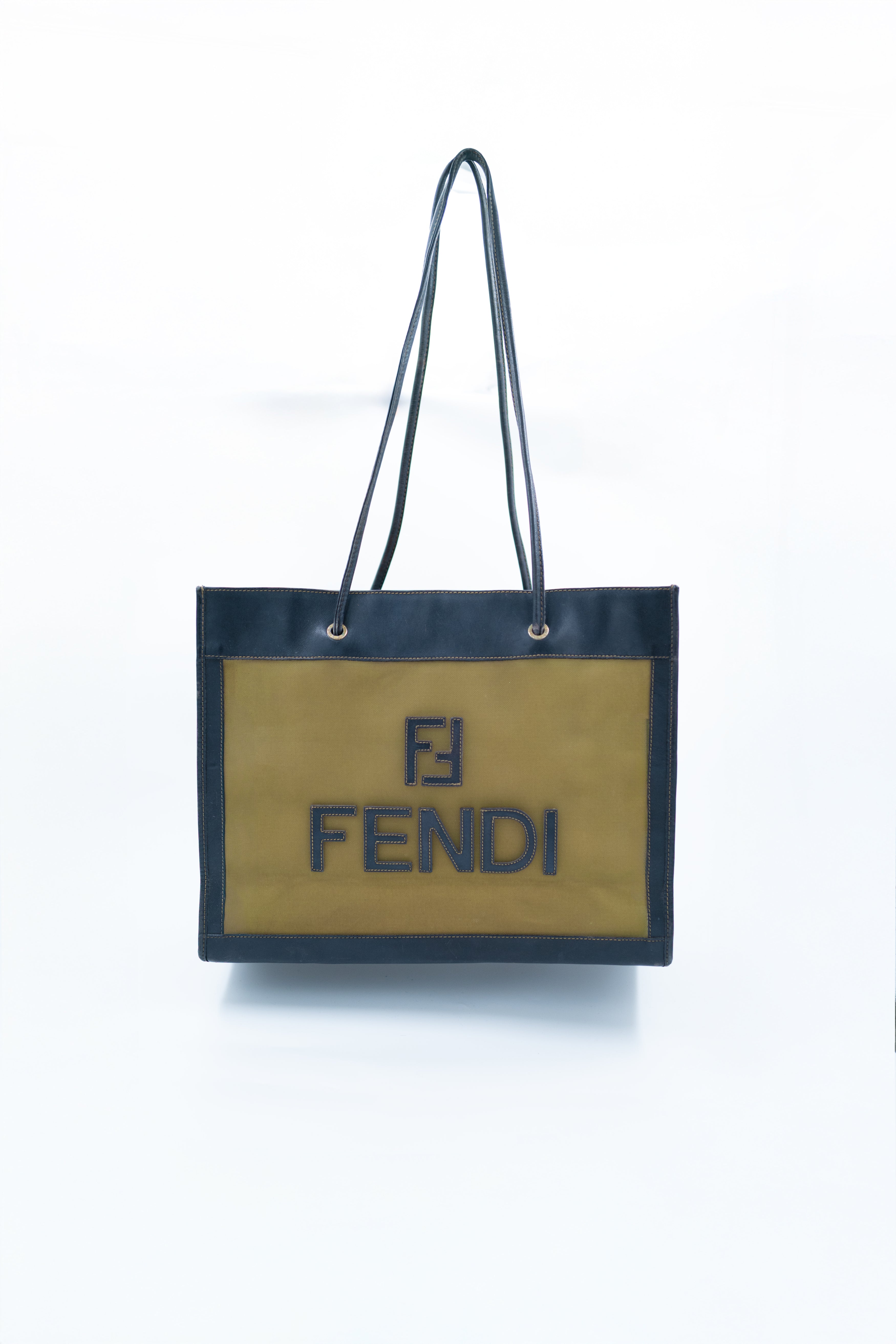 Sac_Fendi_Tote_Toile_Maille_vert_noir_vintage-01