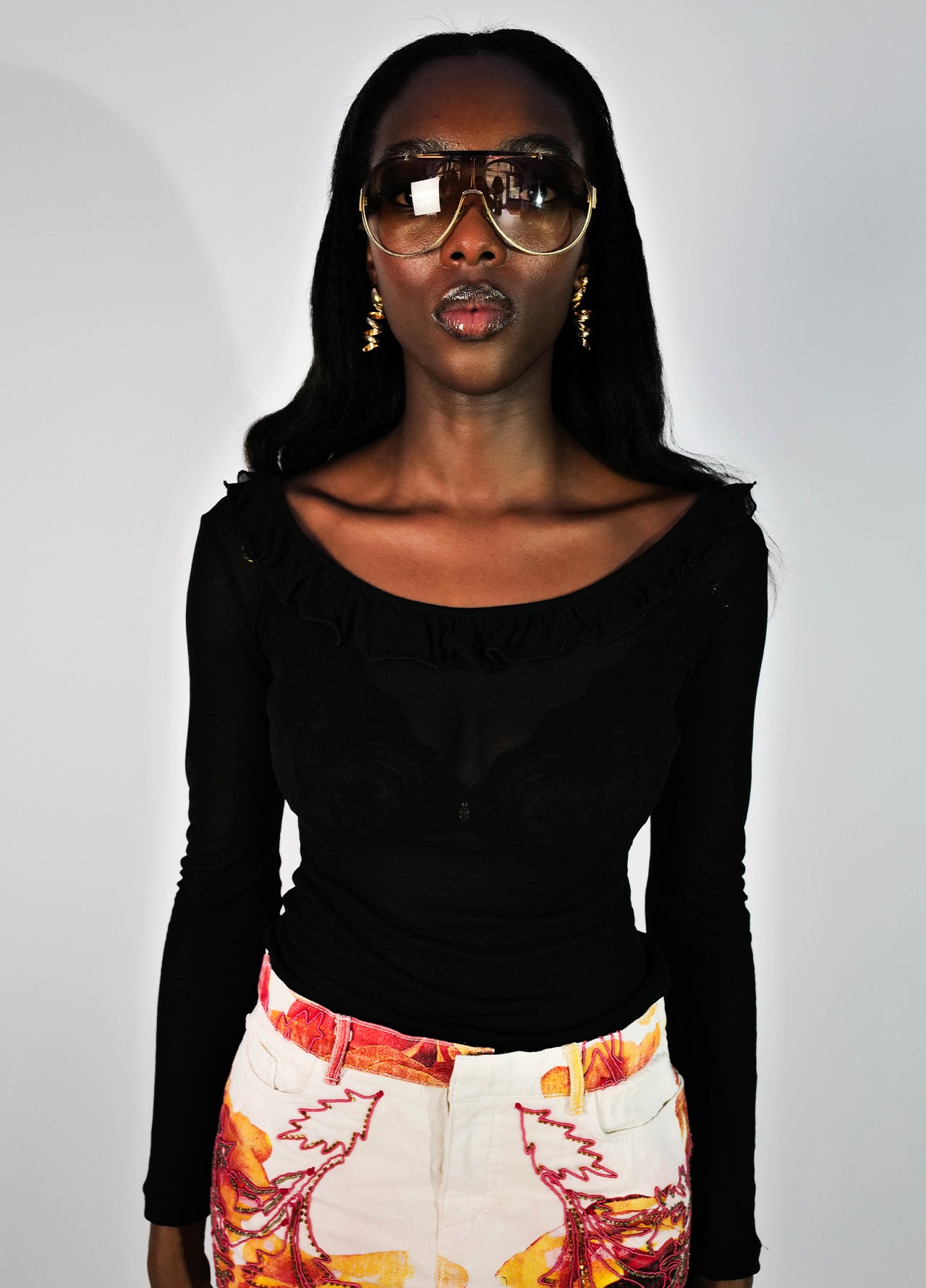 TOP CROP MESH DOLCE & GABBANA D&G VINTAGE 90'S-002