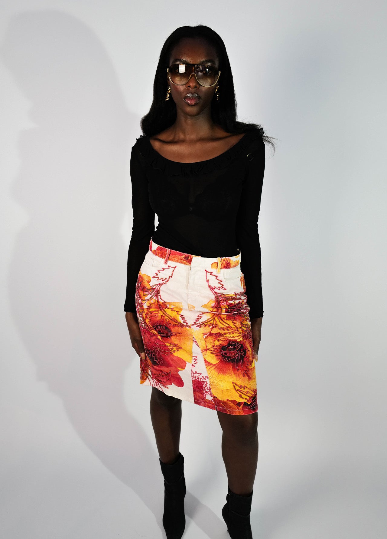 TOP CROP MESH DOLCE & GABBANA D&G VINTAGE 90'S-003