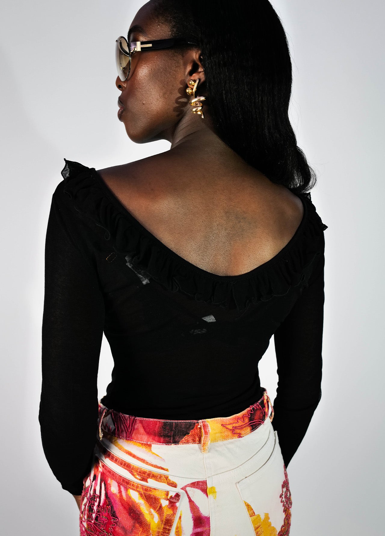 TOP CROP MESH DOLCE & GABBANA D&G VINTAGE 90'S-004