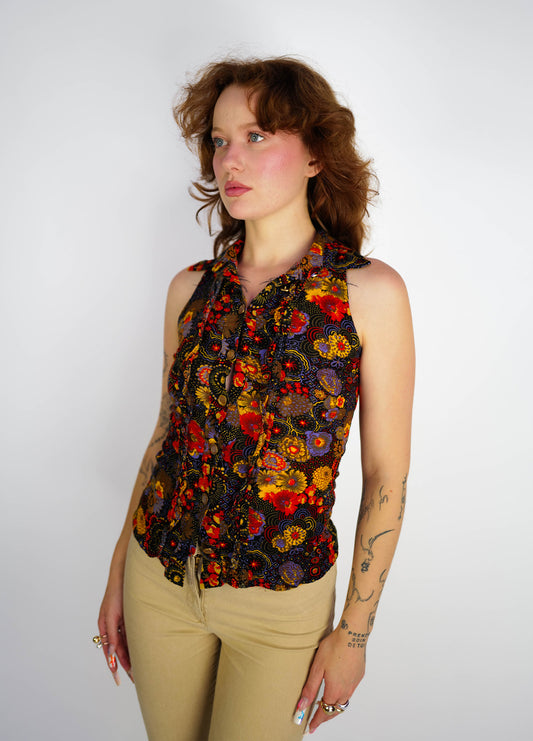 Top-D&G-Motif-Florale-Rouge-Jaune-Noir-Bleu-01