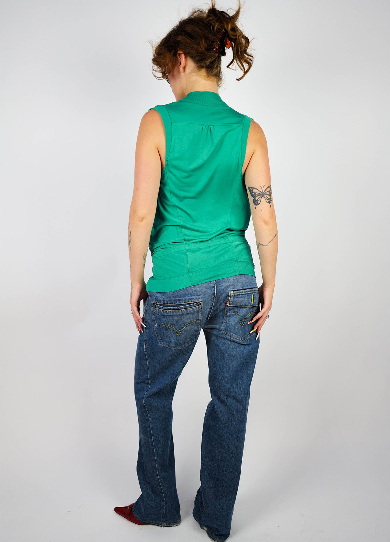 Top-Moncler-Vert-Decollete-Pas-de-manche-Vintage-07