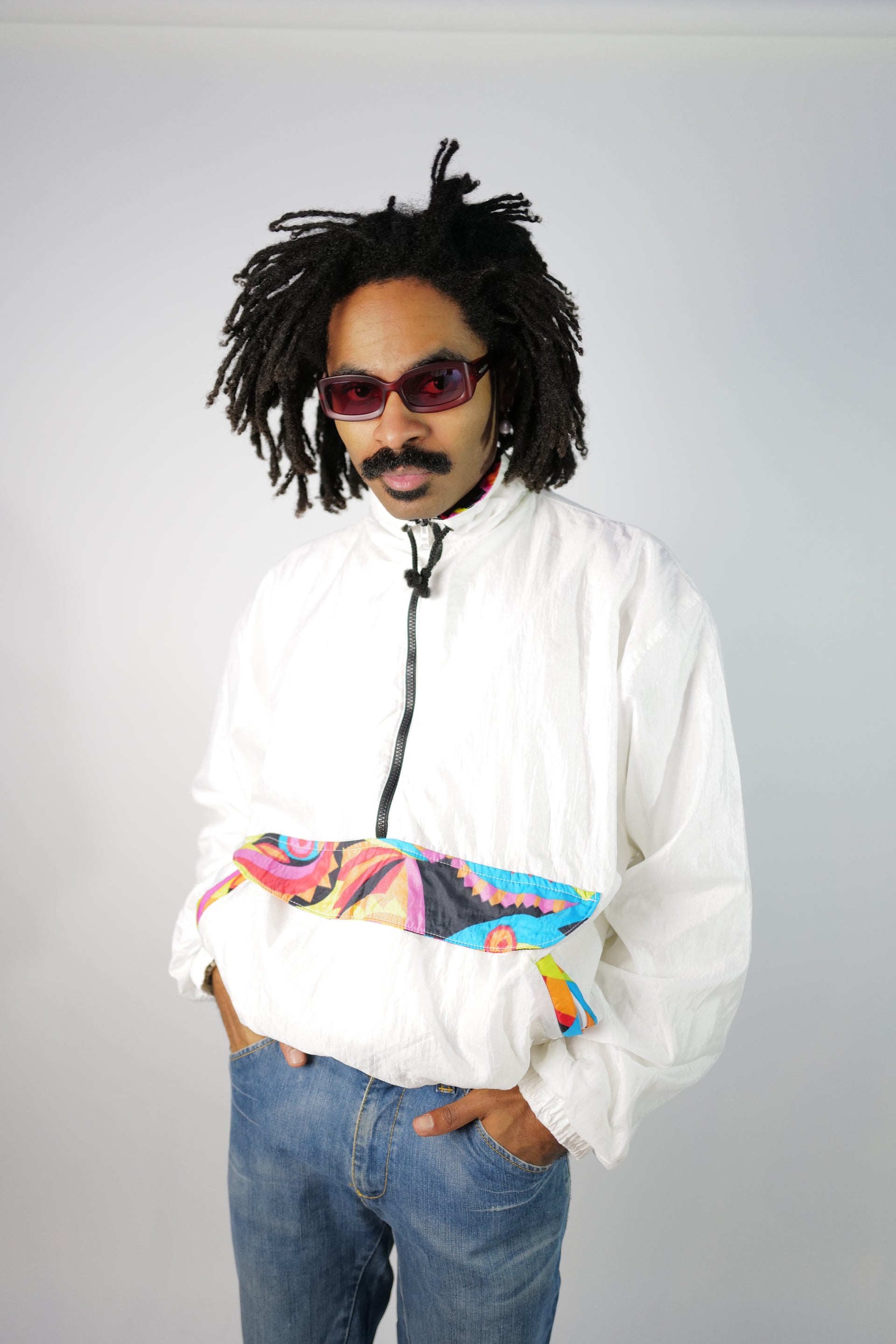 VESTE SURVÊTEMENT TRACK TOP JACKET ZIP 3/4 VINTAGE 90'S-001