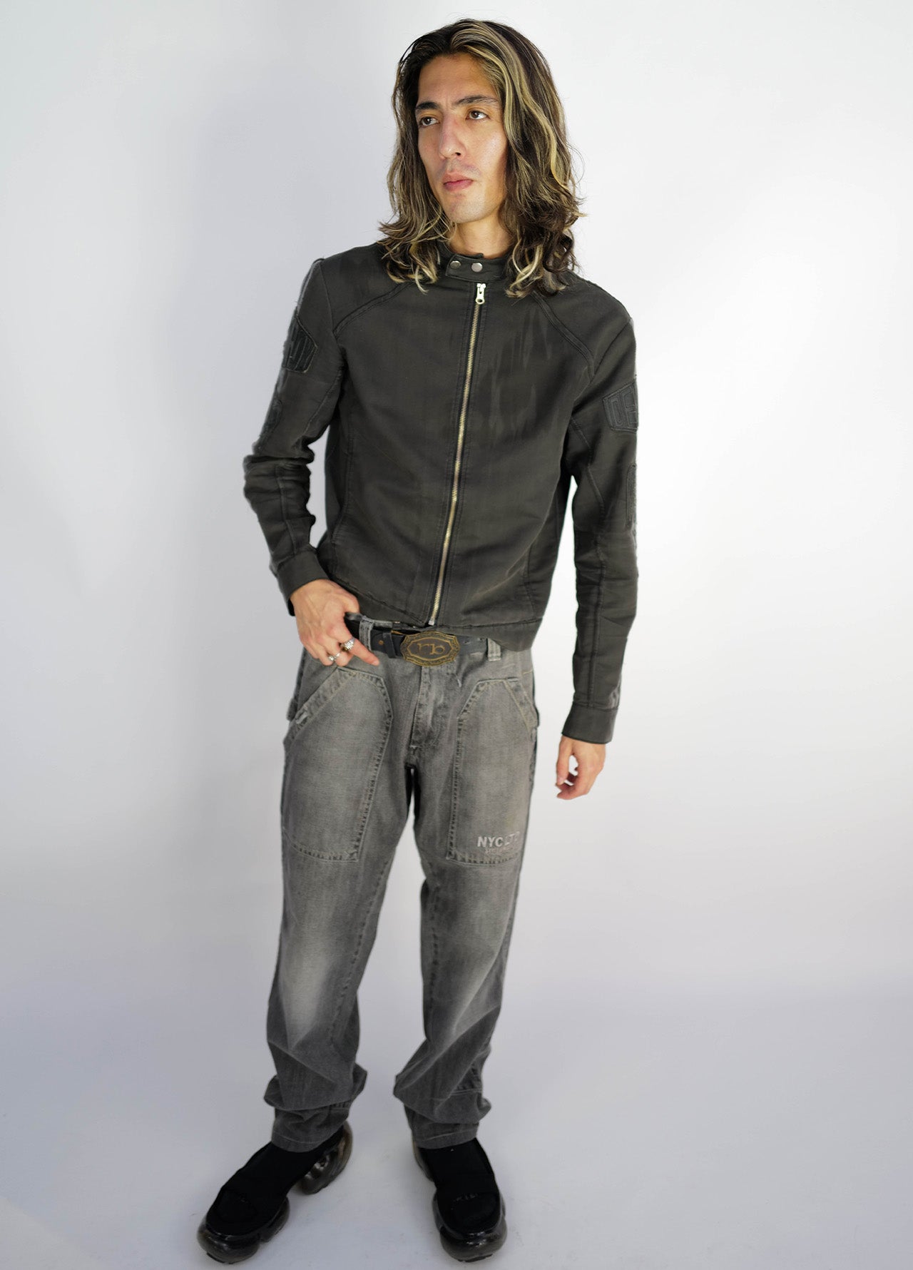 Veste-Jacket-Denim-Richmond-Vintage-2000-Y2K-black-noir-grey-gris-3